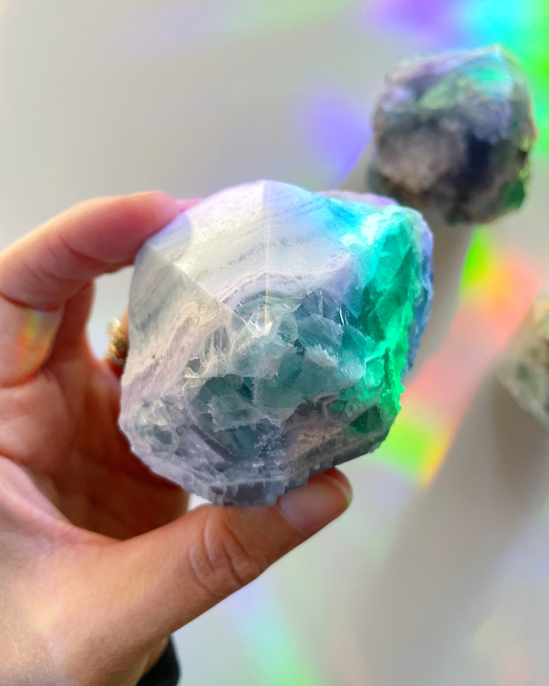 Fluorite Semi Polished Point