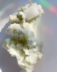 Prehnite with Apophyllite Cubes