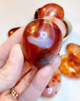 Carnelian Agate Palm Stones