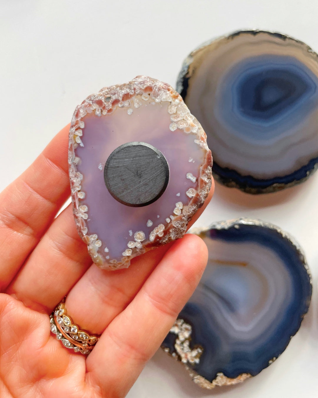 Agate Magnet Set L - Baltic Mermaid