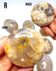 Flower Agate Palm Stones