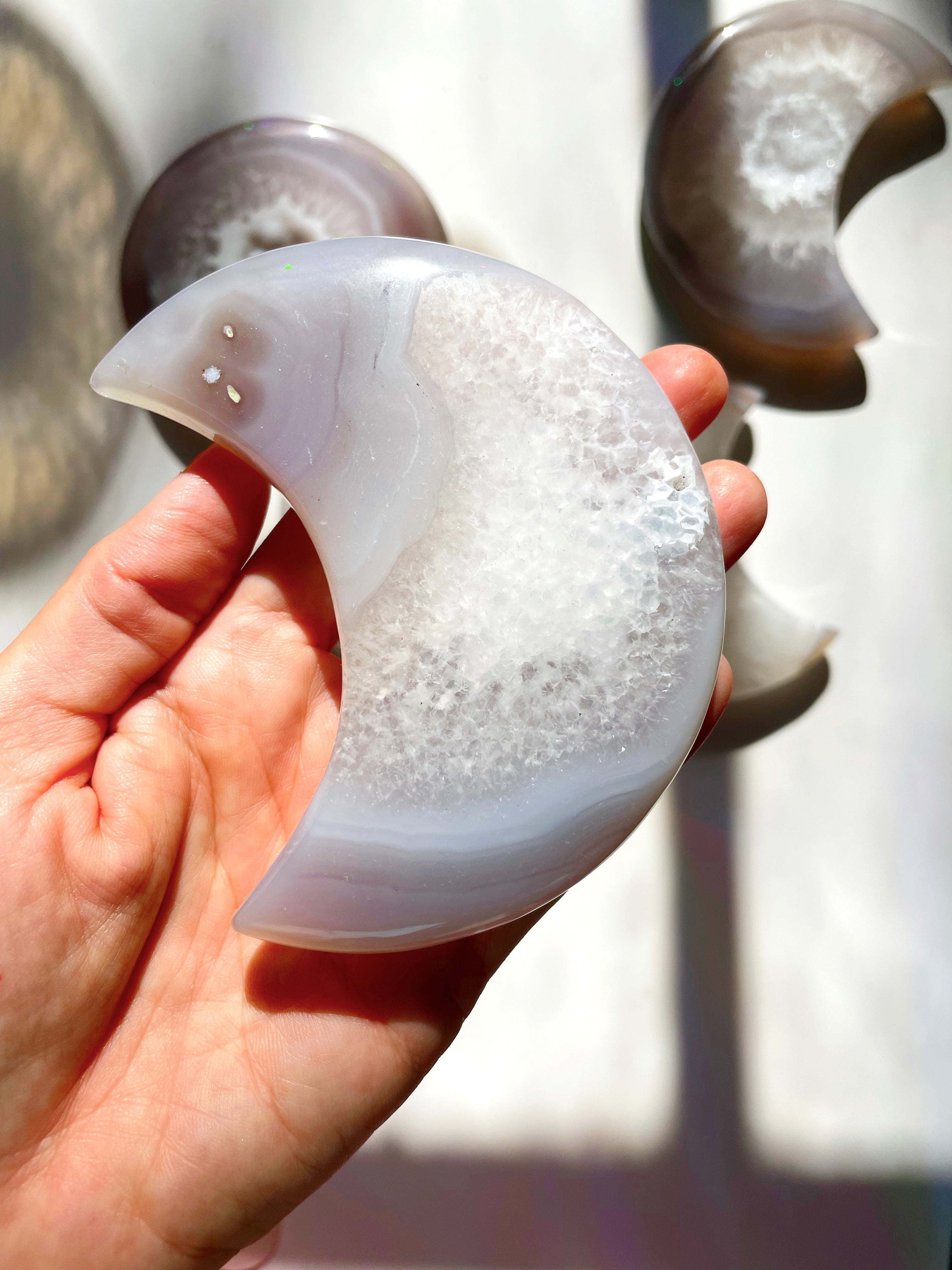 Druzy Agate Moon - Baltic Mermaid