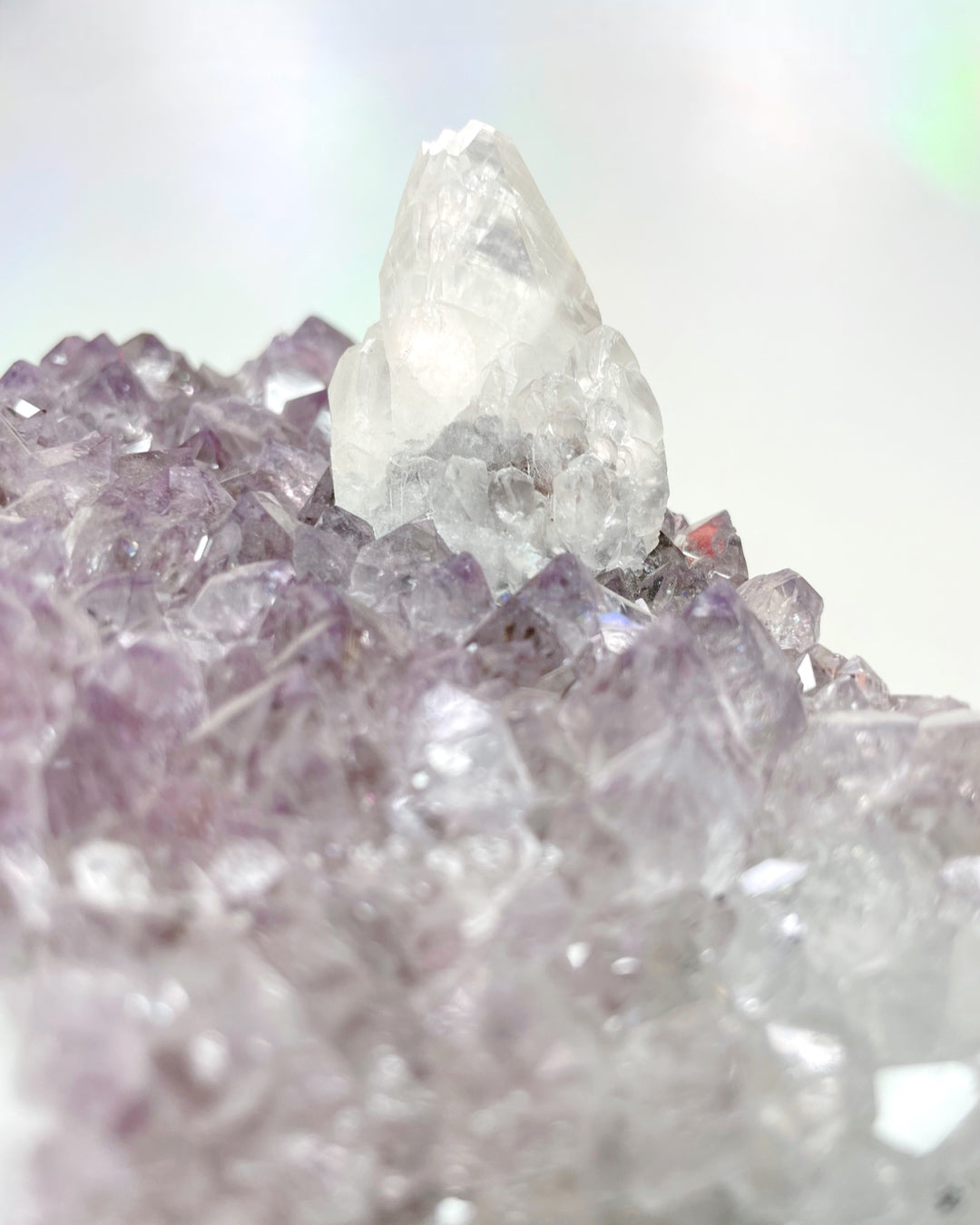 Amethyst Cluster w/ Calcite - Baltic Mermaid