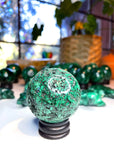 Malachite Carved Sphere