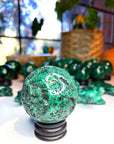 Malachite Carved Sphere