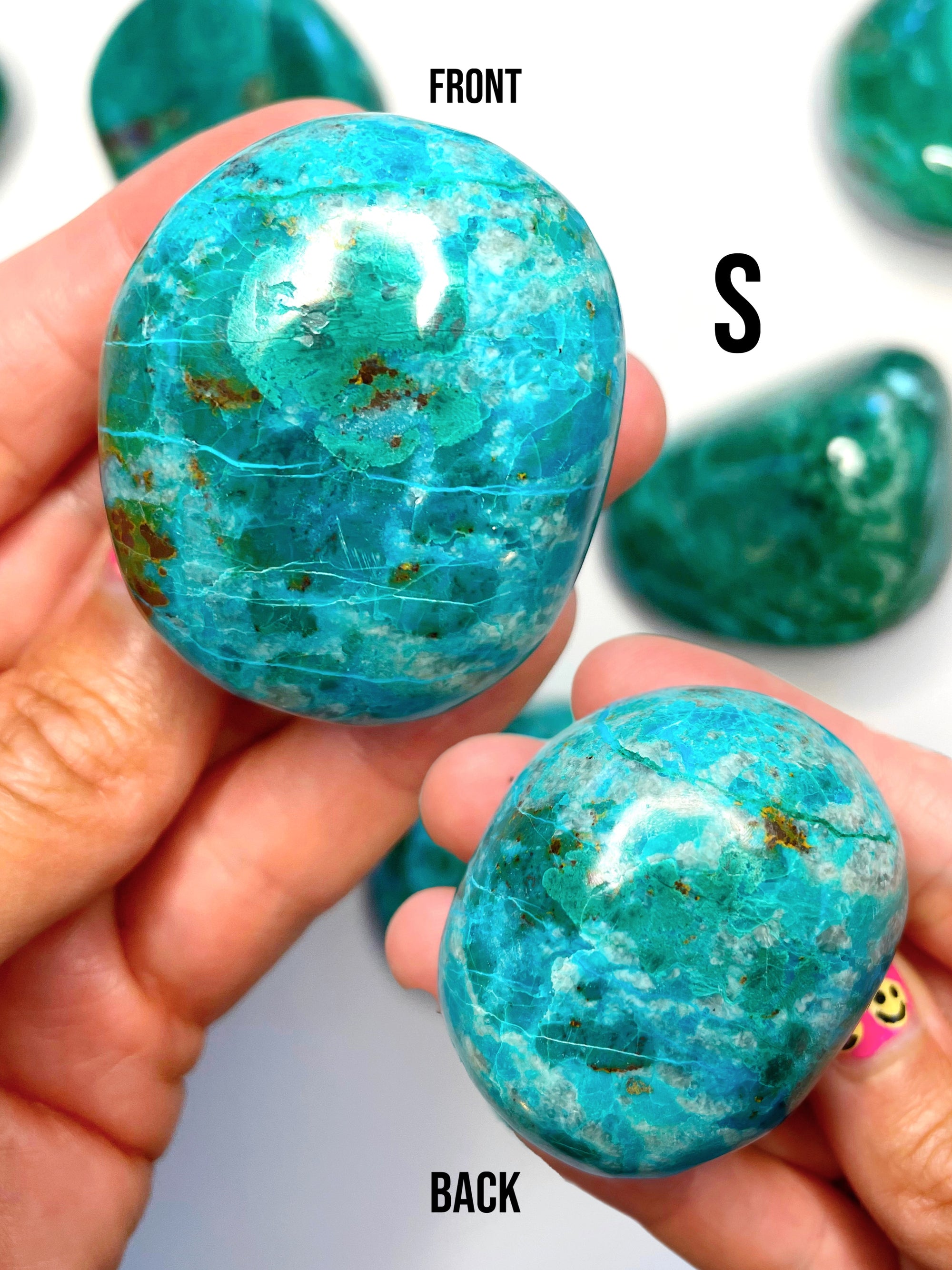 Chrysocolla Palm Stones/Large Tumbles