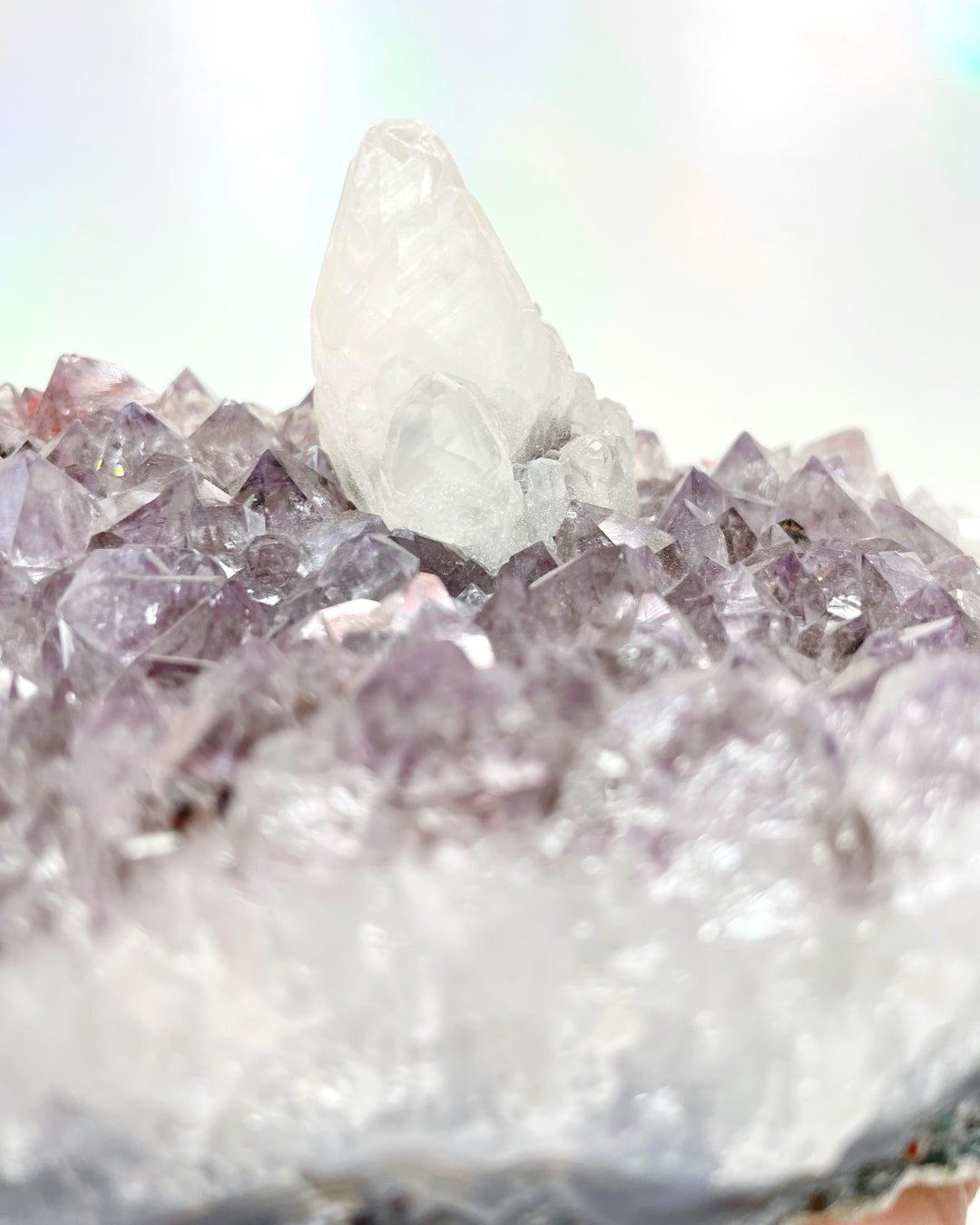 Amethyst Cluster w/ Calcite - Baltic Mermaid