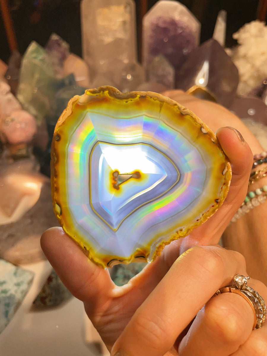Iris Agate Slice - AAA