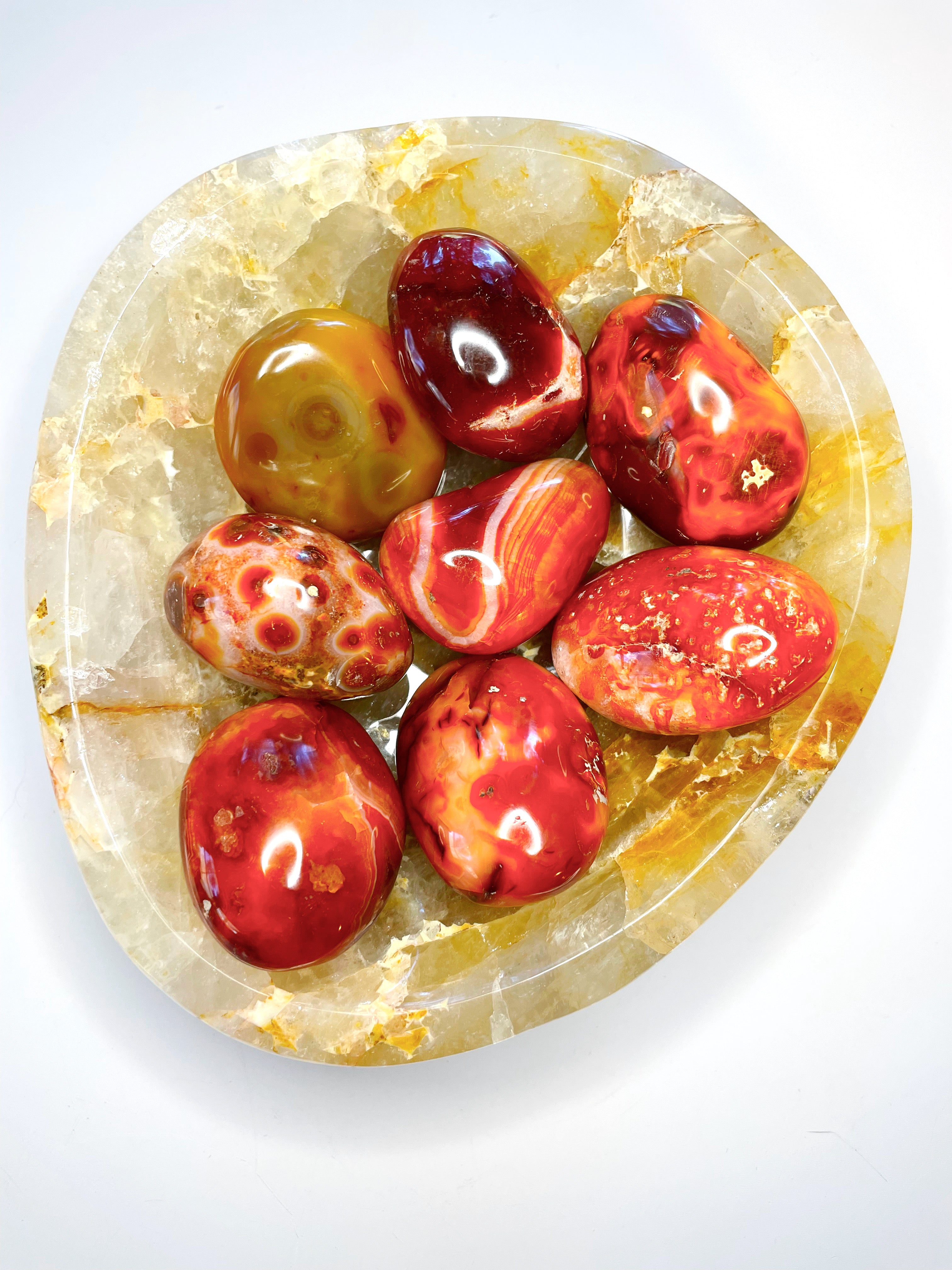 Carnelian Agate Palm Stones - Baltic Mermaid