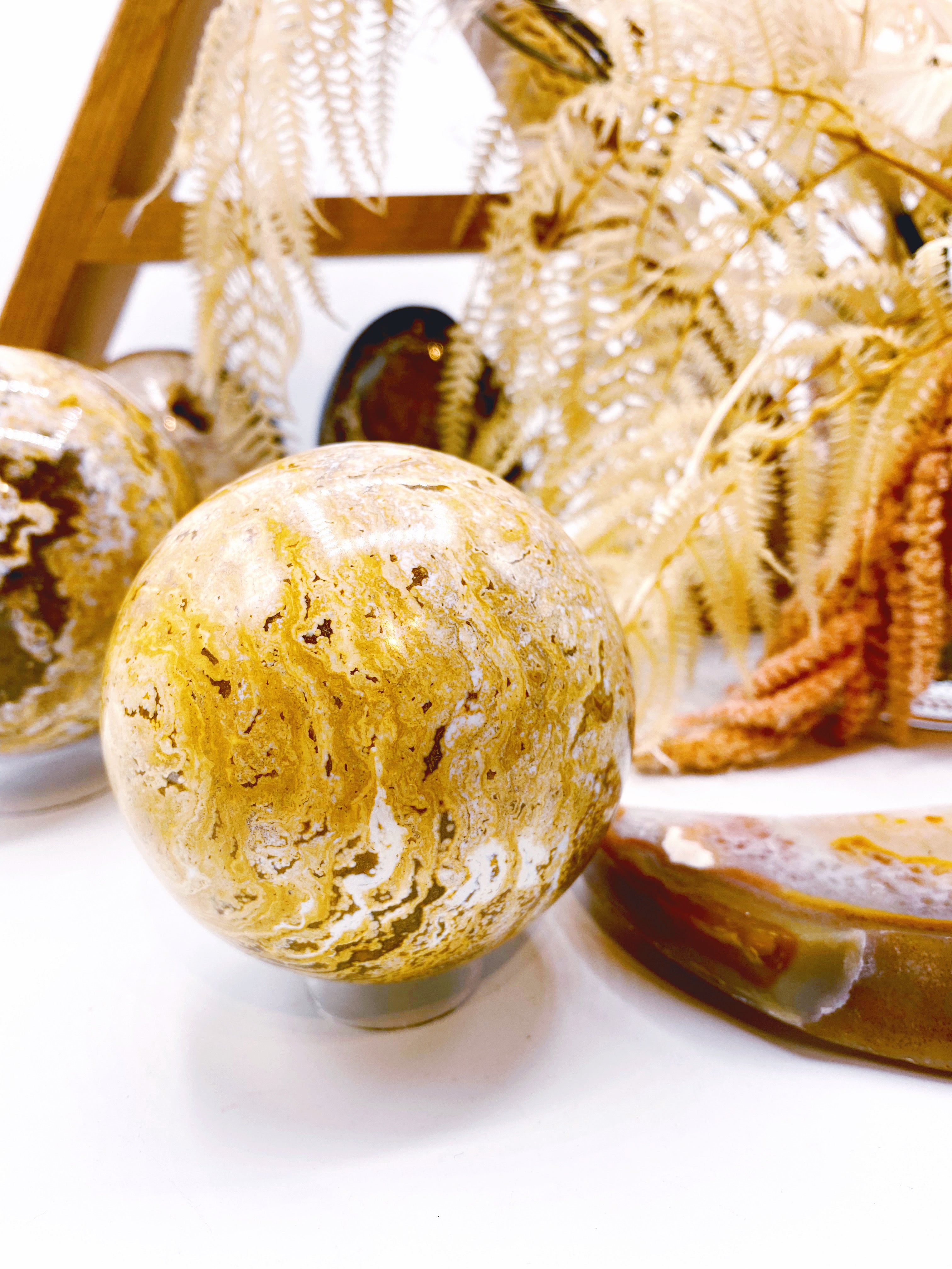 Ocean Jasper Sphere - Baltic Mermaid