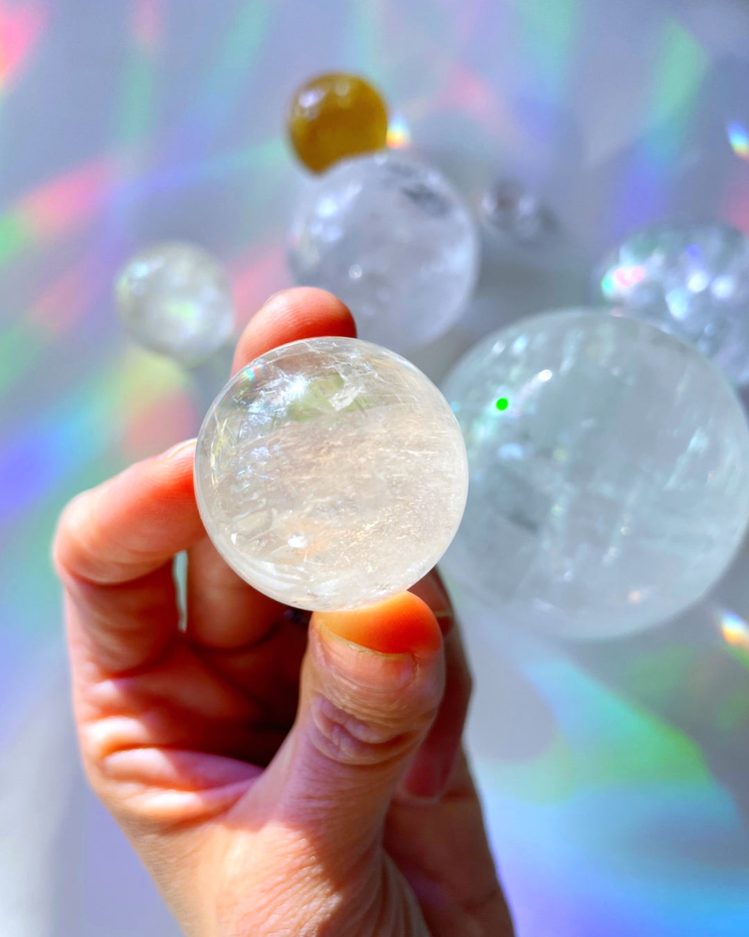 Lil Clear Optic Calcite Spheres - AAA - Baltic Mermaid