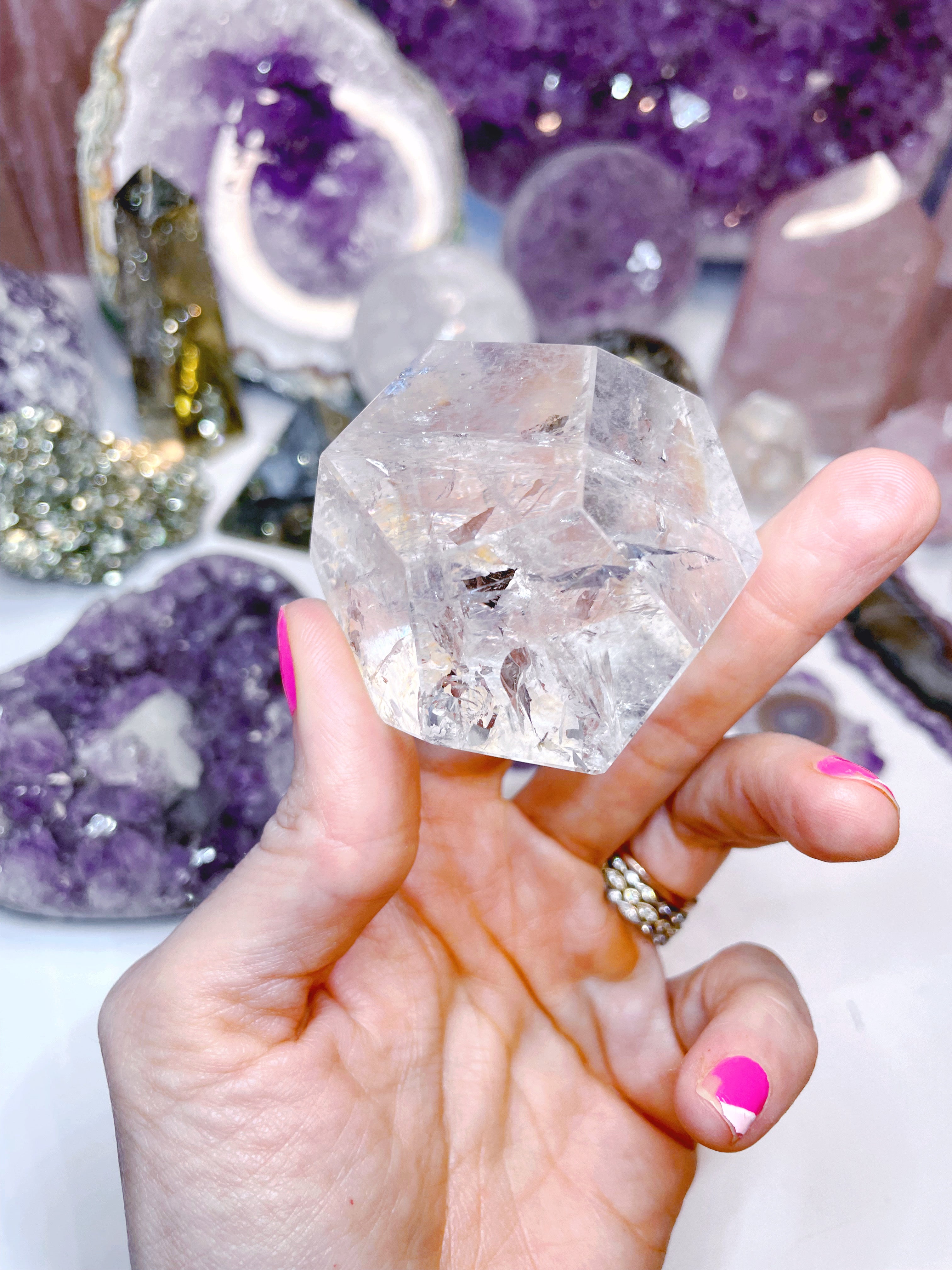 Quartz Dodecahedron w/ Hematoid inclusions - Baltic Mermaid