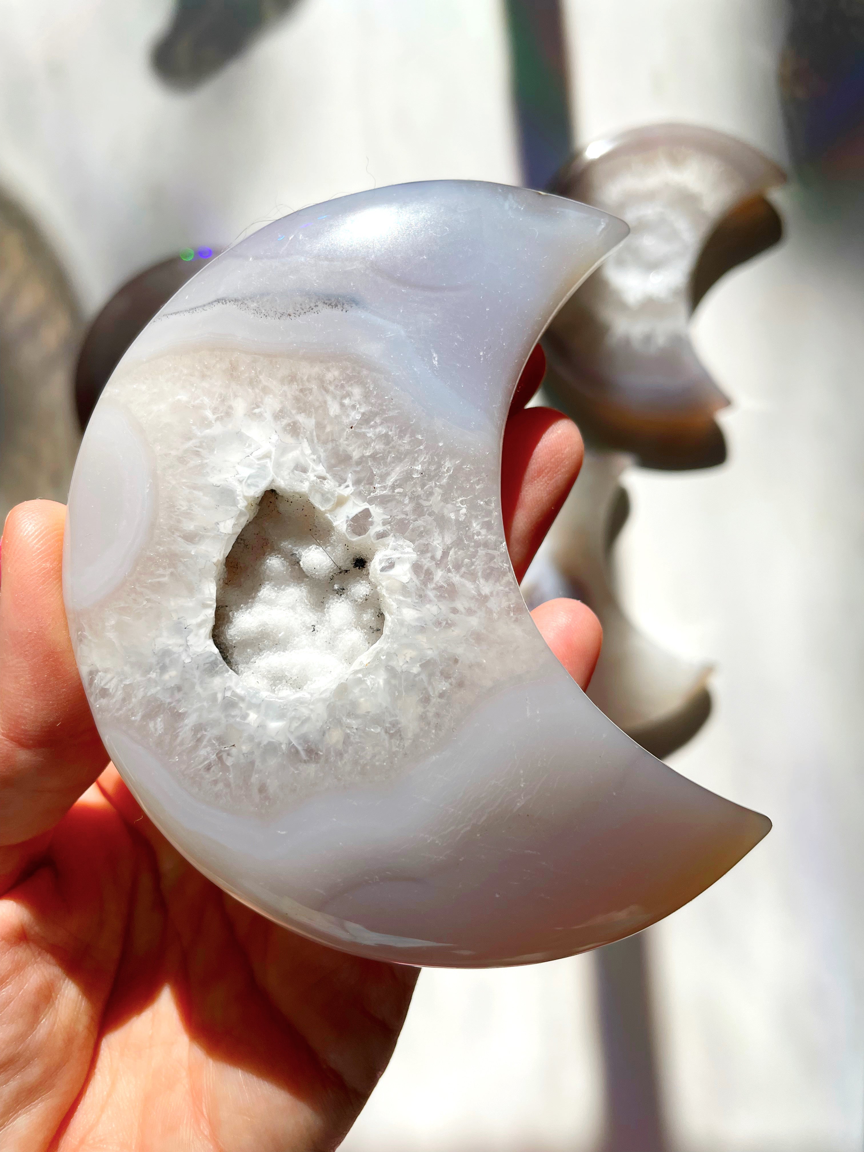 Druzy Agate Moon - Baltic Mermaid