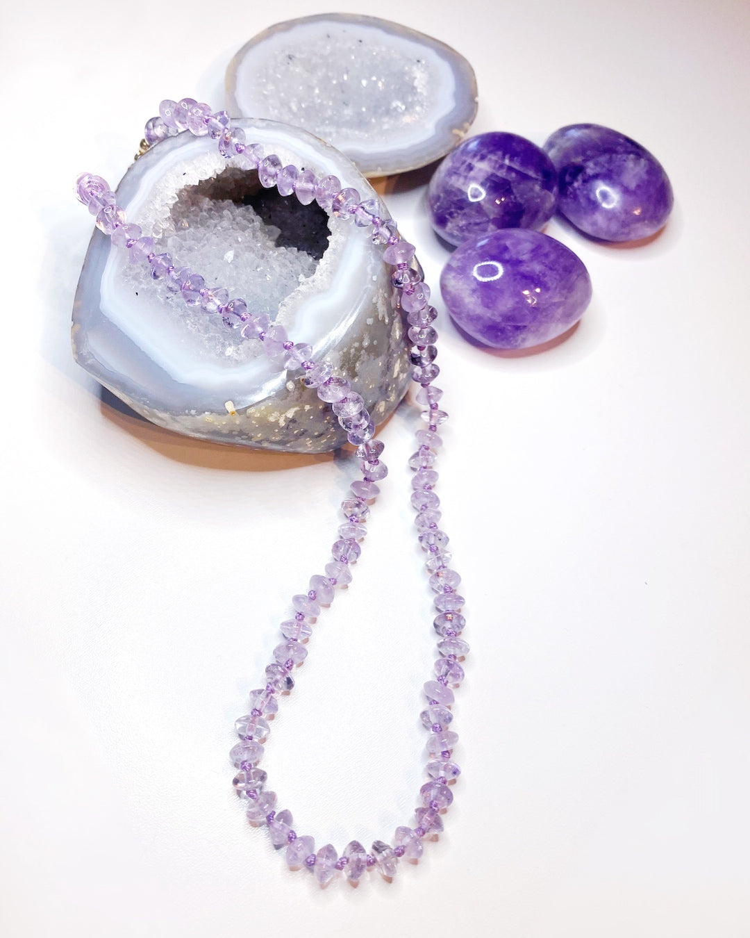 Light Amethyst Candy Necklace - Baltic Mermaid