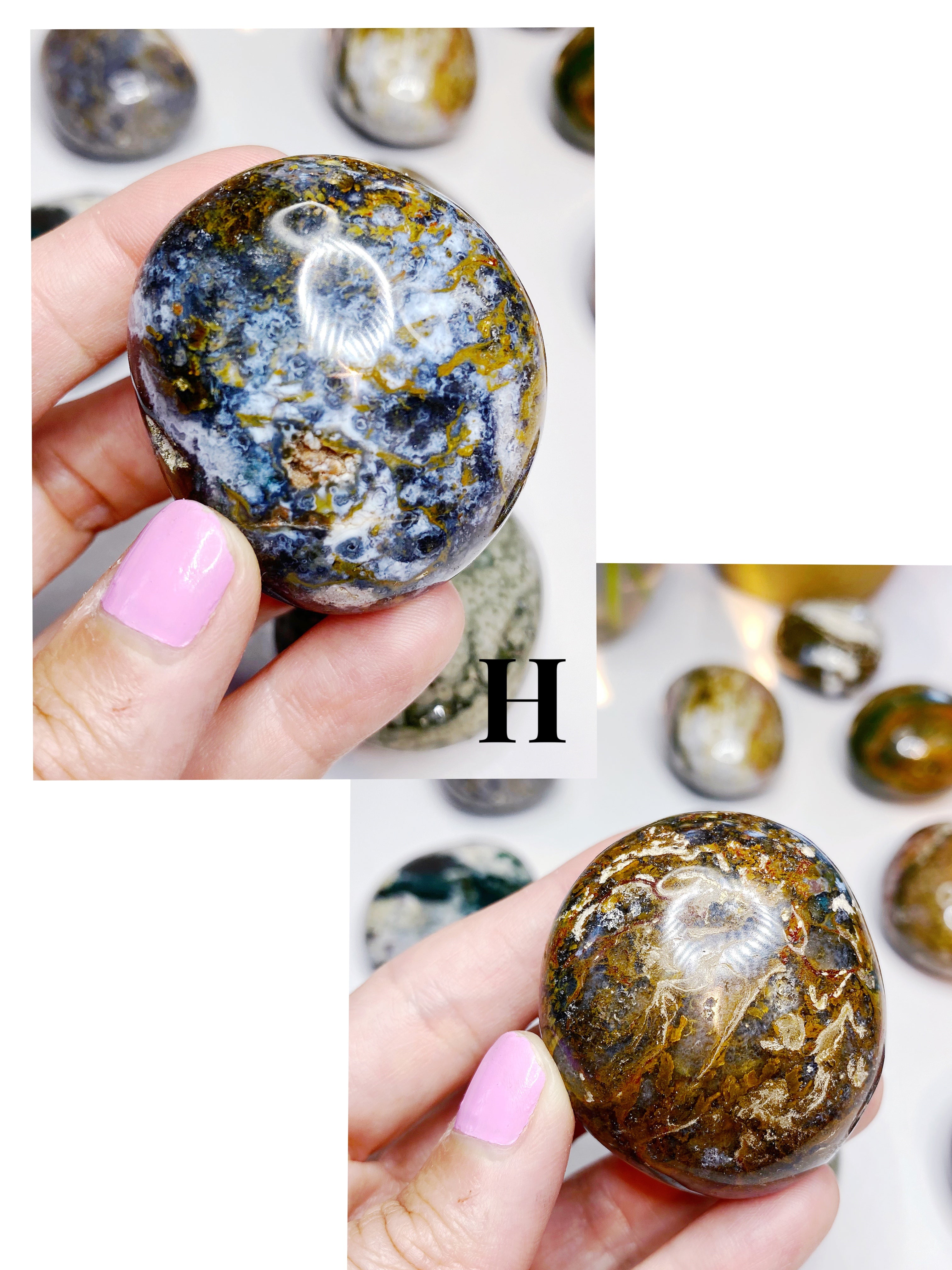 Ocean Jasper Palm Stones - Small - Baltic Mermaid