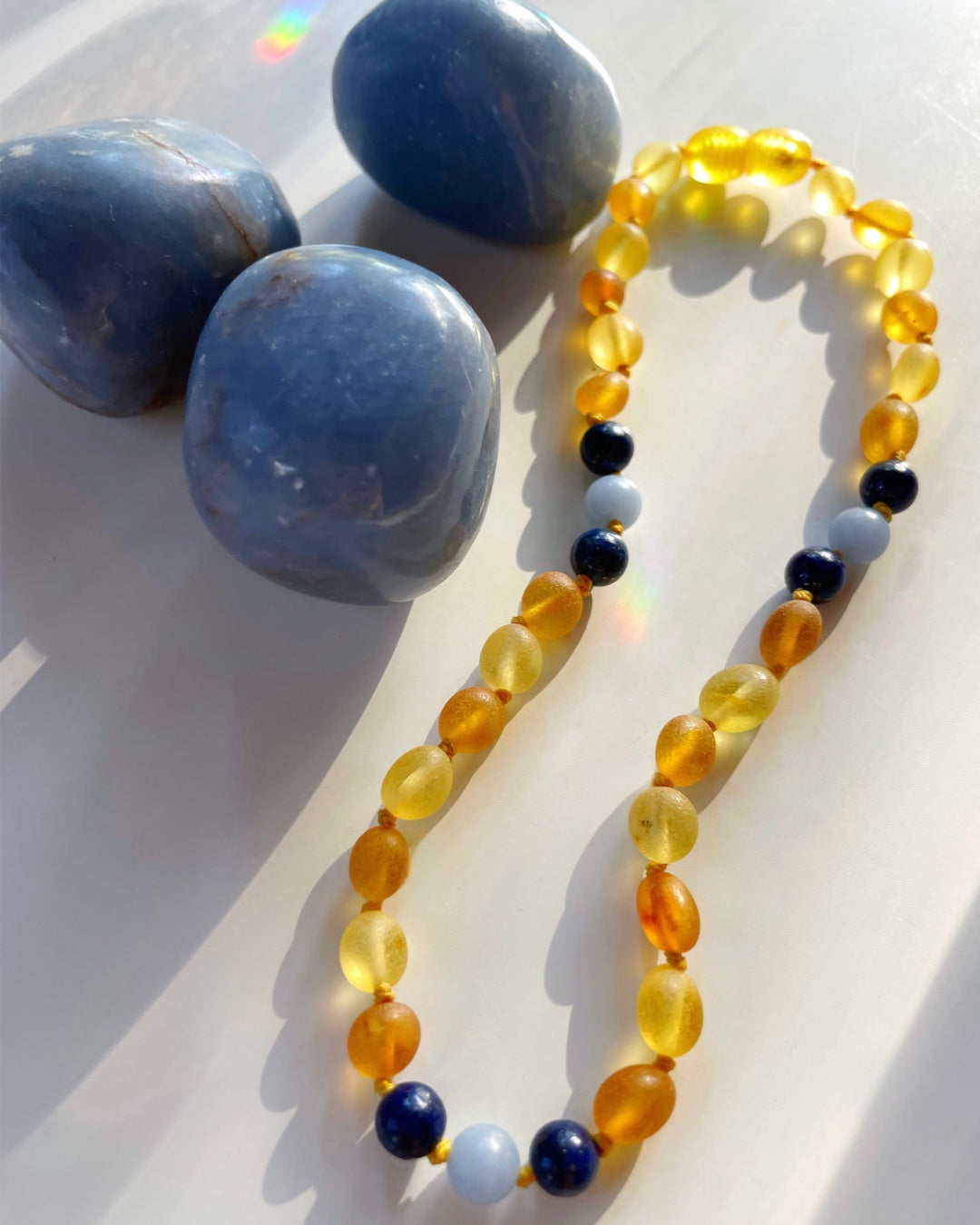 Dottie - Unpolished Amber Necklace - Baltic Mermaid