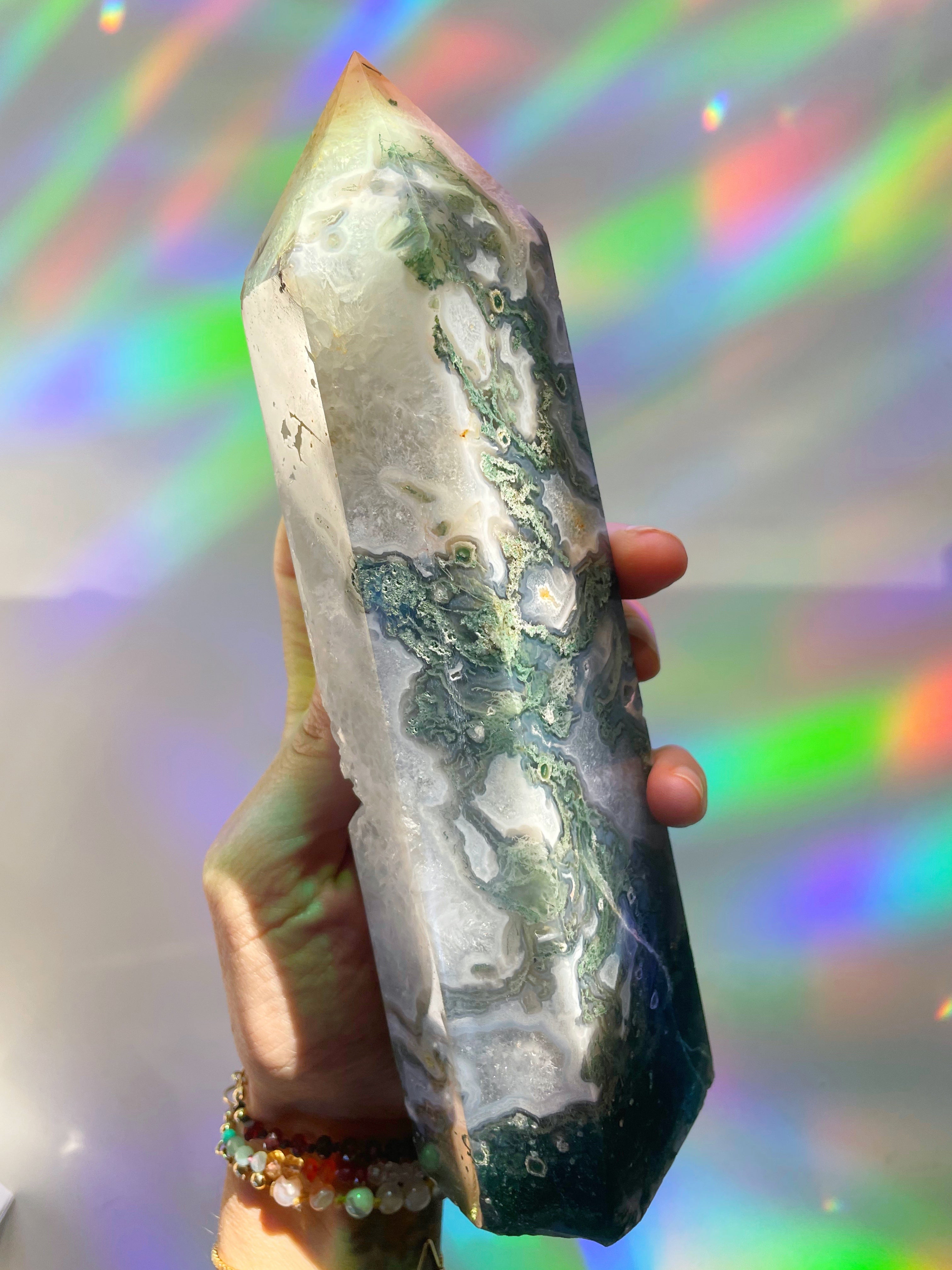 Moss Agate Tower - Baltic Mermaid