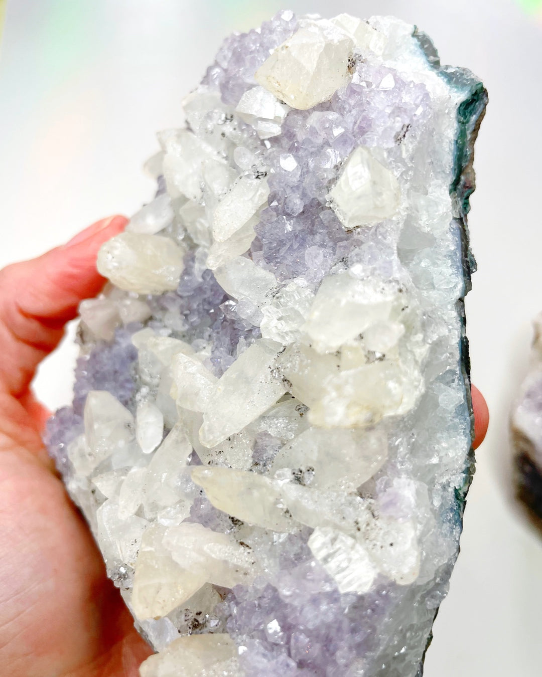 Amethyst Cluster w/ Calcite - Baltic Mermaid