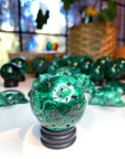 Malachite Carved Sphere