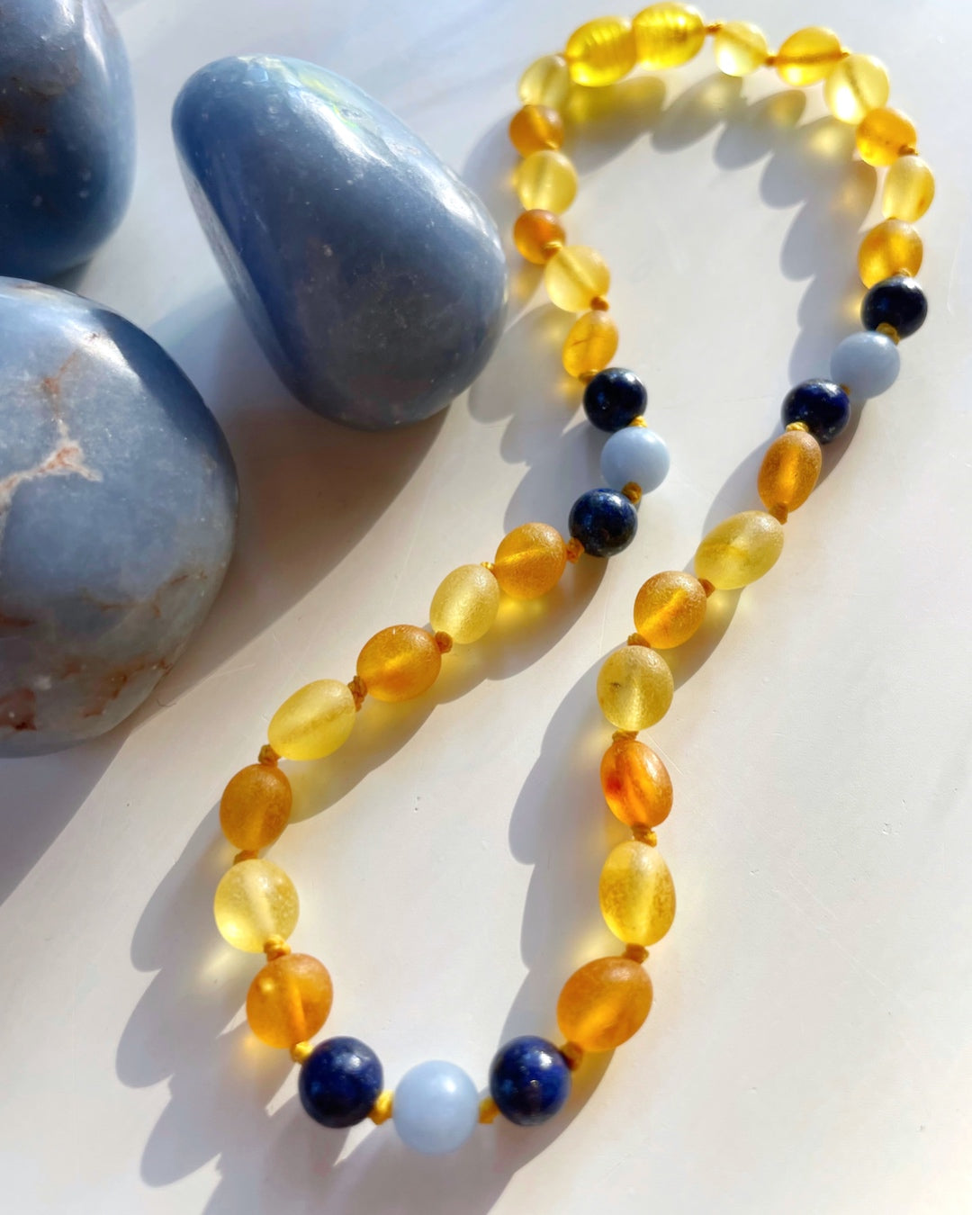 Dottie - Unpolished Amber Necklace - Baltic Mermaid