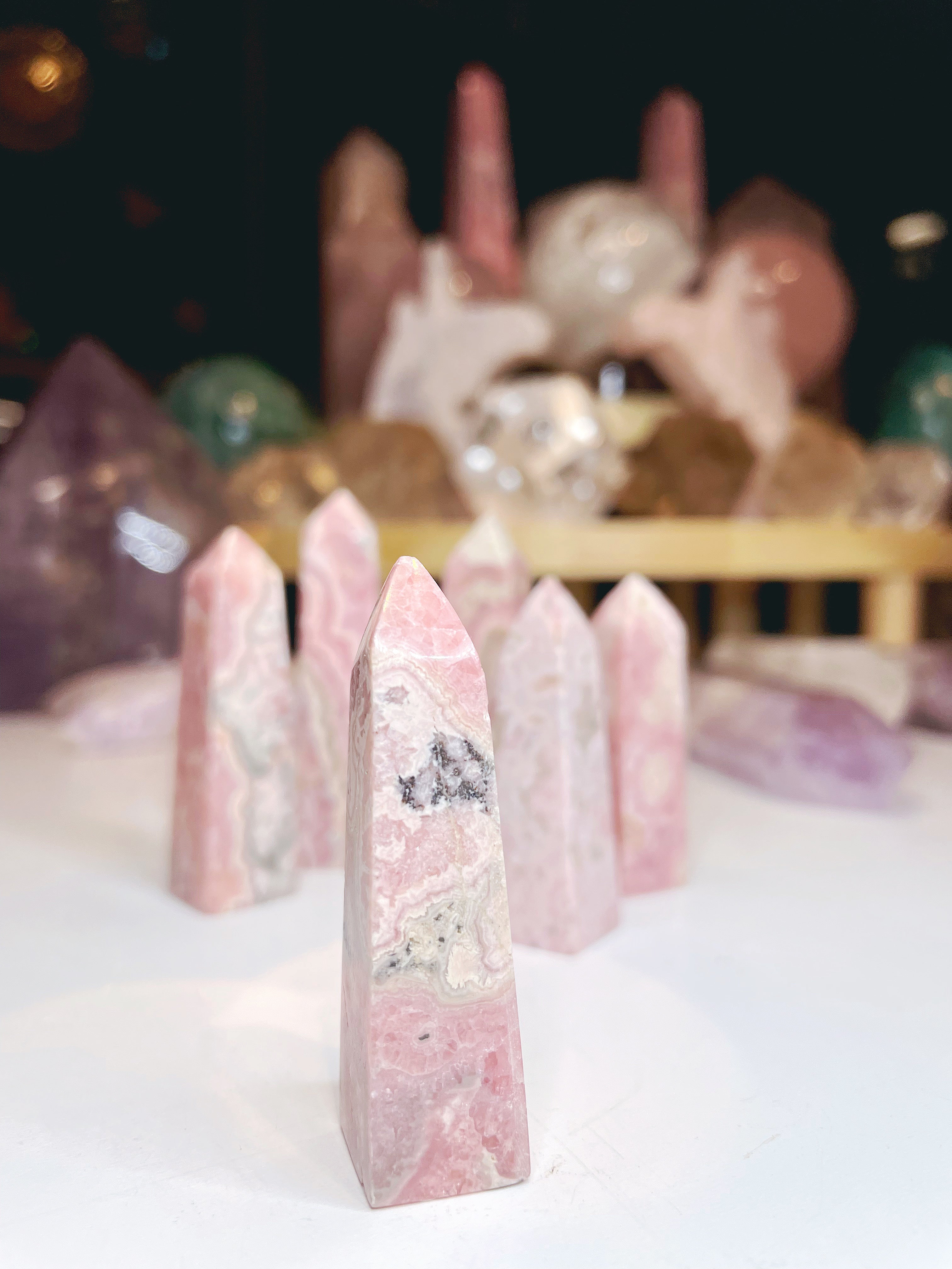 Rhodochrosite Obelisk *Imperfect - Baltic Mermaid