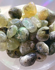 Prehnite with Epidote Tumbled Stones