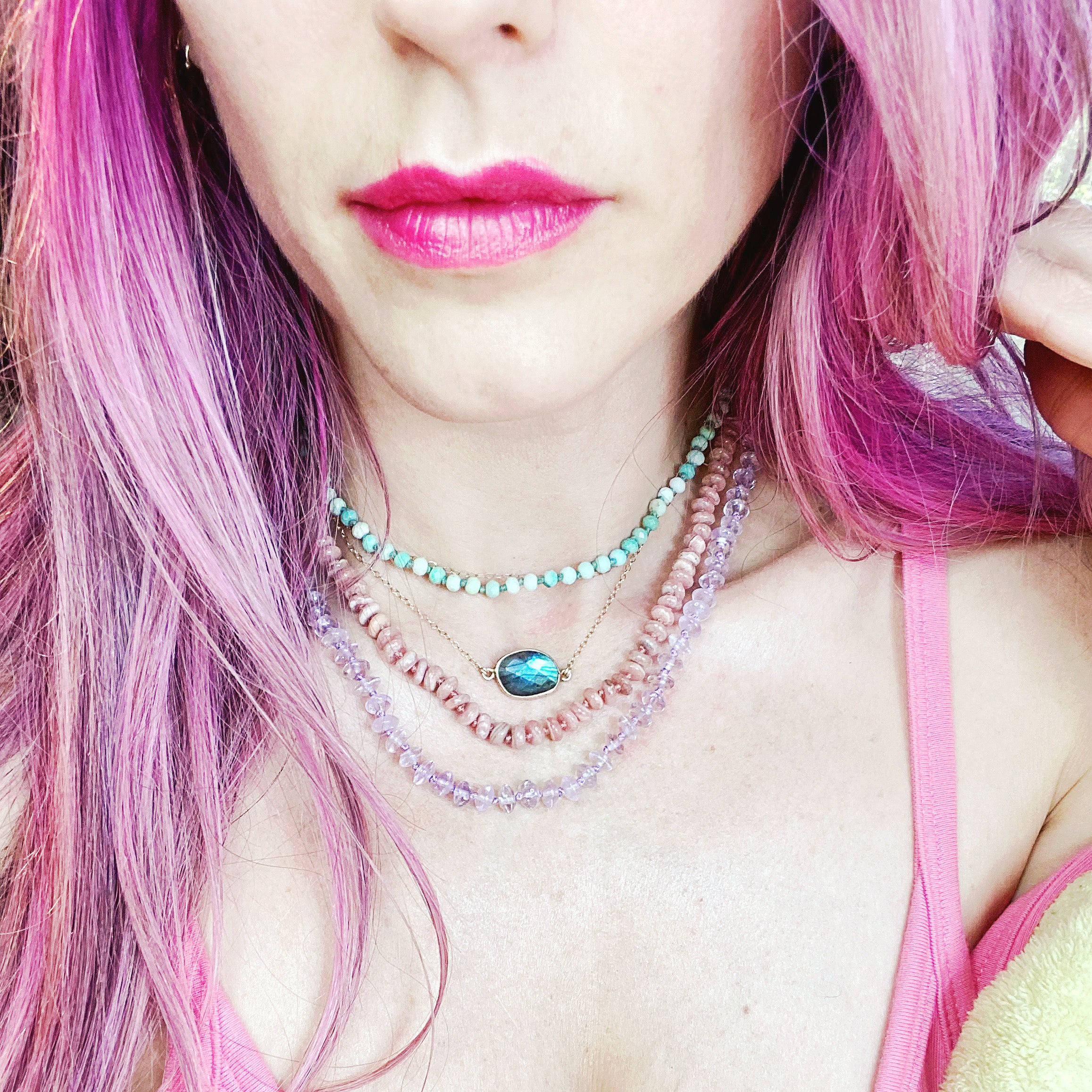 Light Amethyst Candy Necklace - Baltic Mermaid