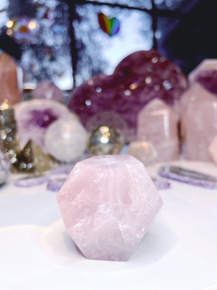 Rose Quartz Dodecahedron