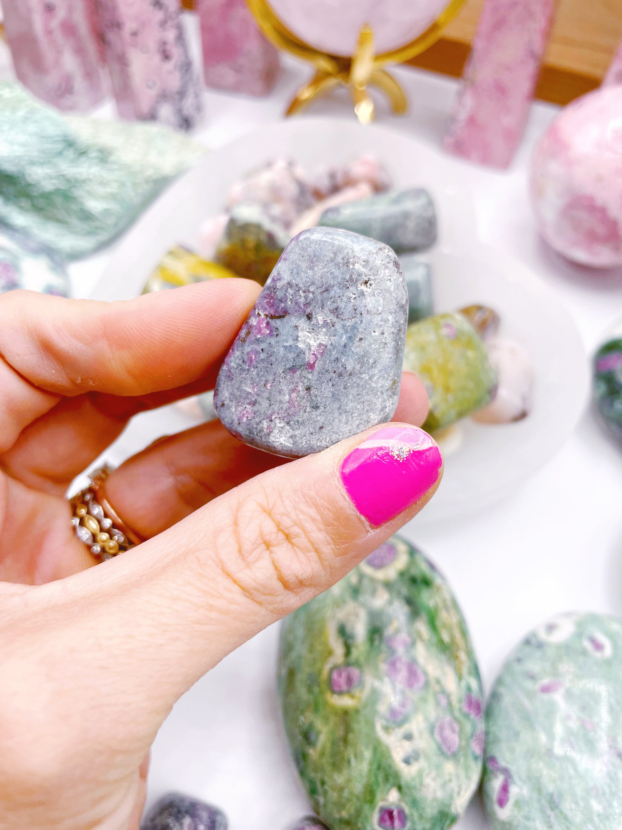 Ruby Fuchsite Tumbled Stones