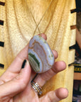 Druzy Agate Pendant 14k Gold Filled Necklace