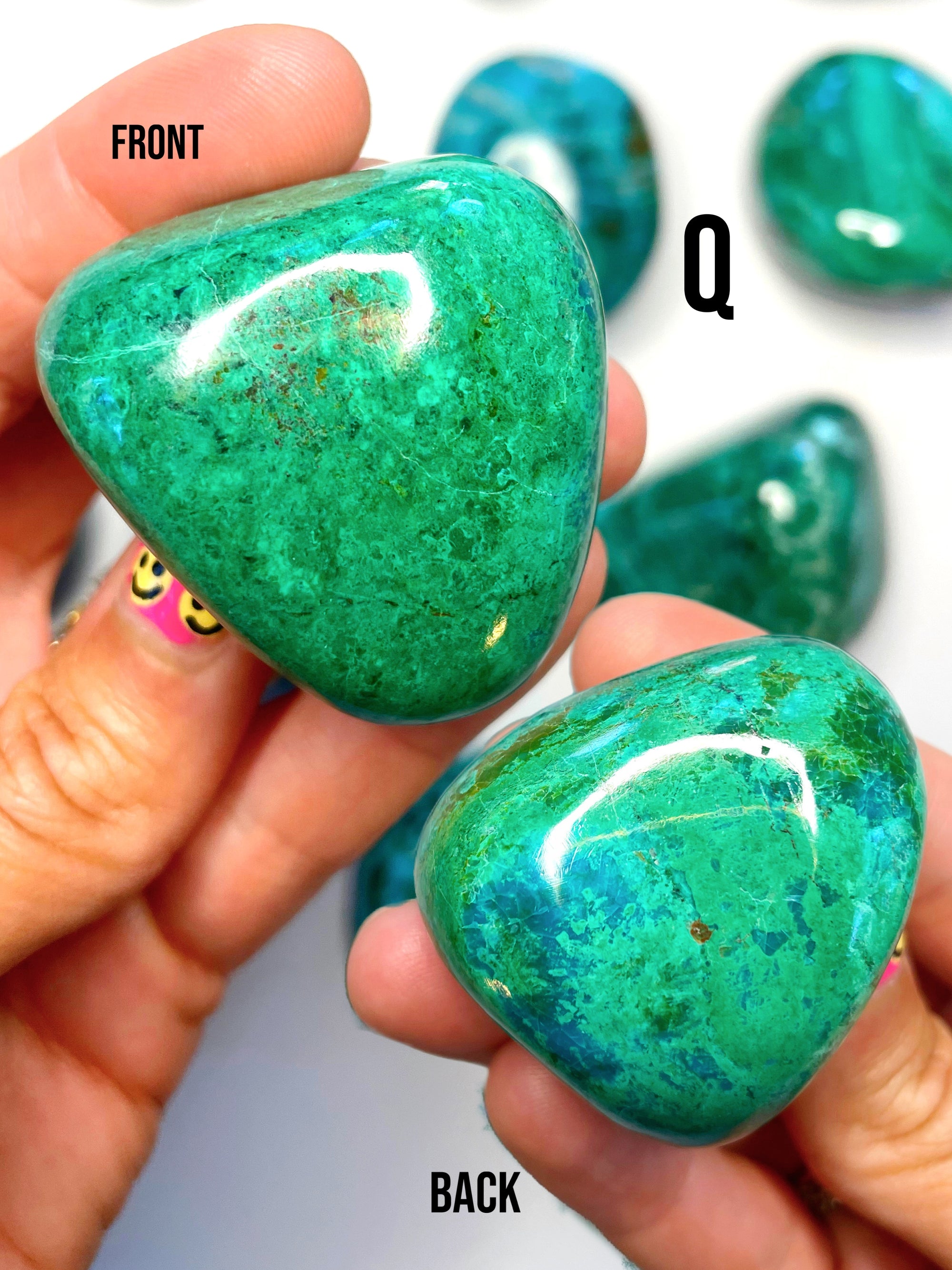 Chrysocolla Palm Stones/Large Tumbles