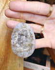 Druzy Agate Pendant 14k Gold Filled Necklace