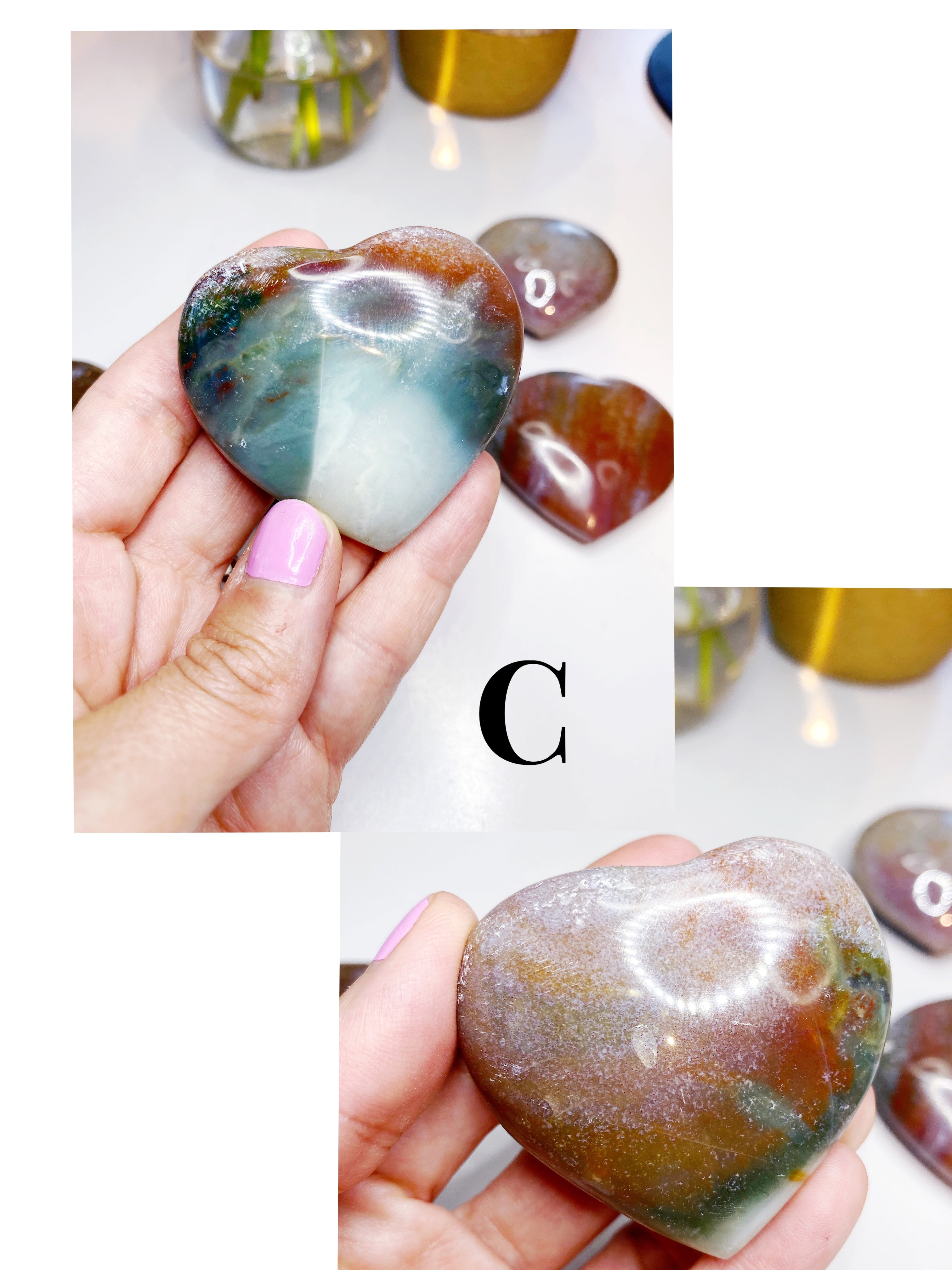 Ocean Jasper Hearts - Baltic Mermaid