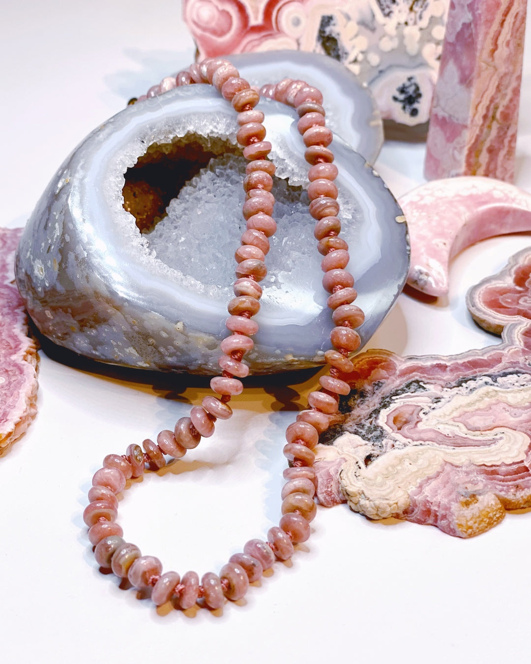Rhodochrosite Candy Necklace - Baltic Mermaid