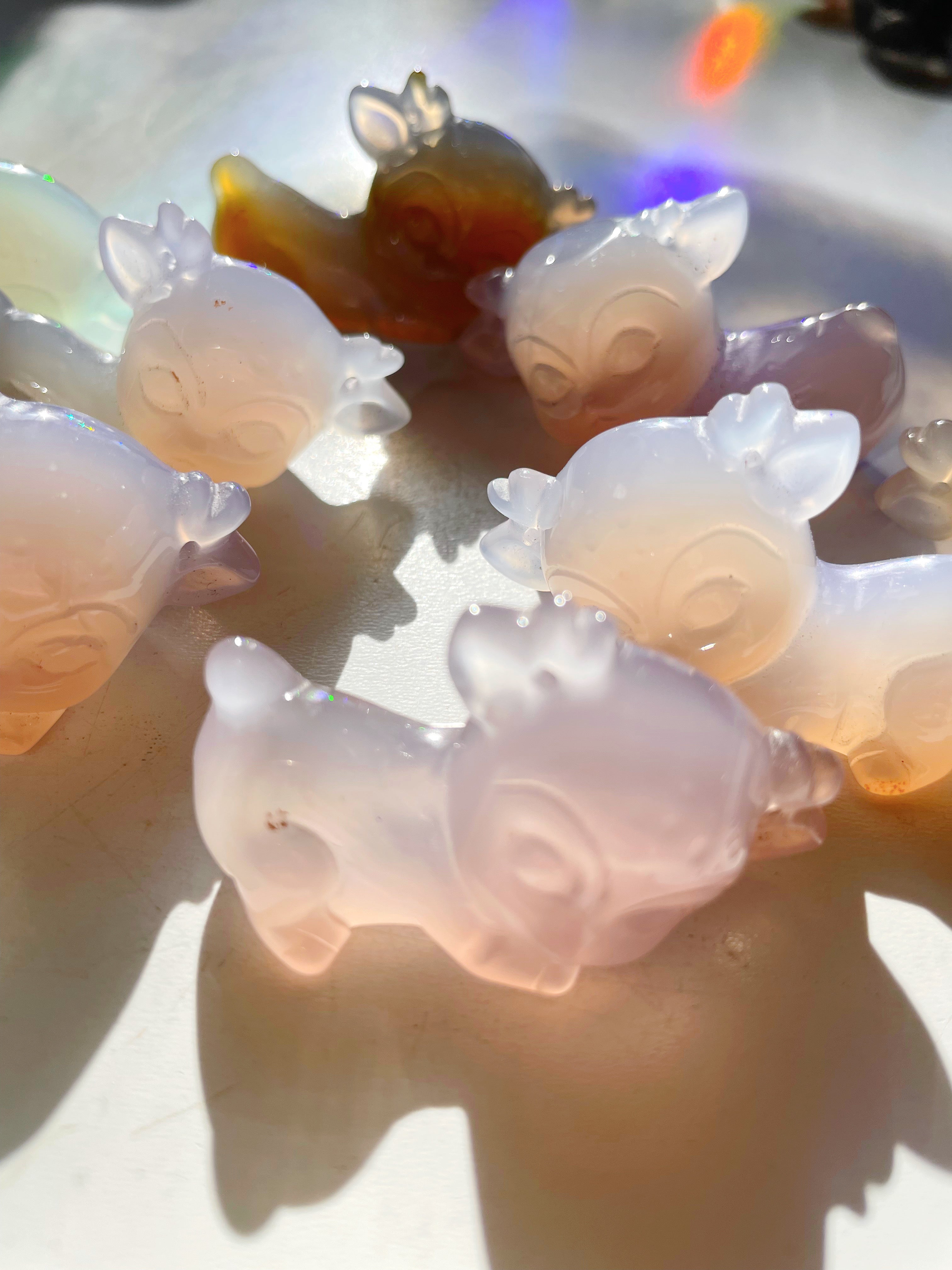 Carved Agate Fawn - Baltic Mermaid