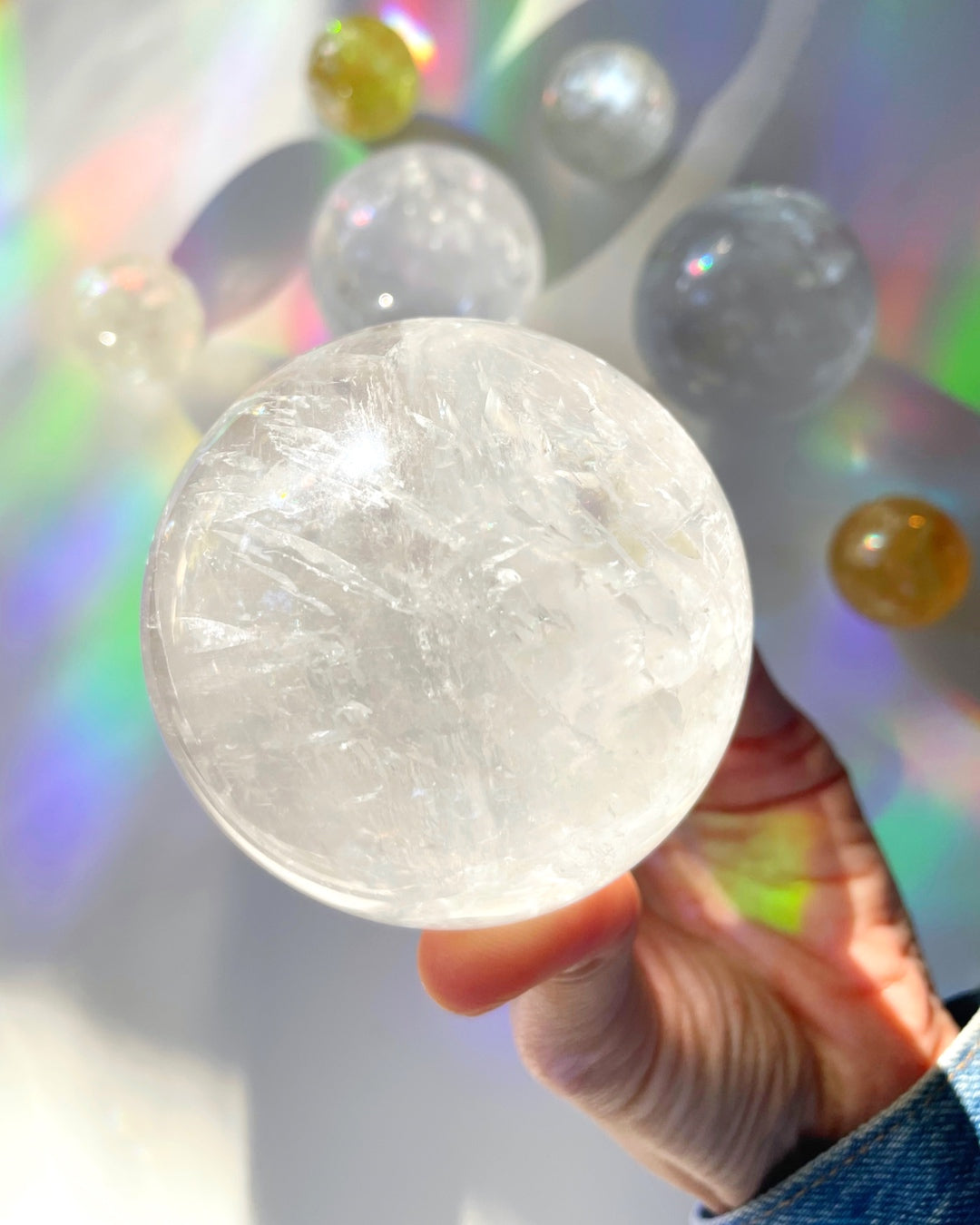 Optic Calcite Sphere AA - Baltic Mermaid