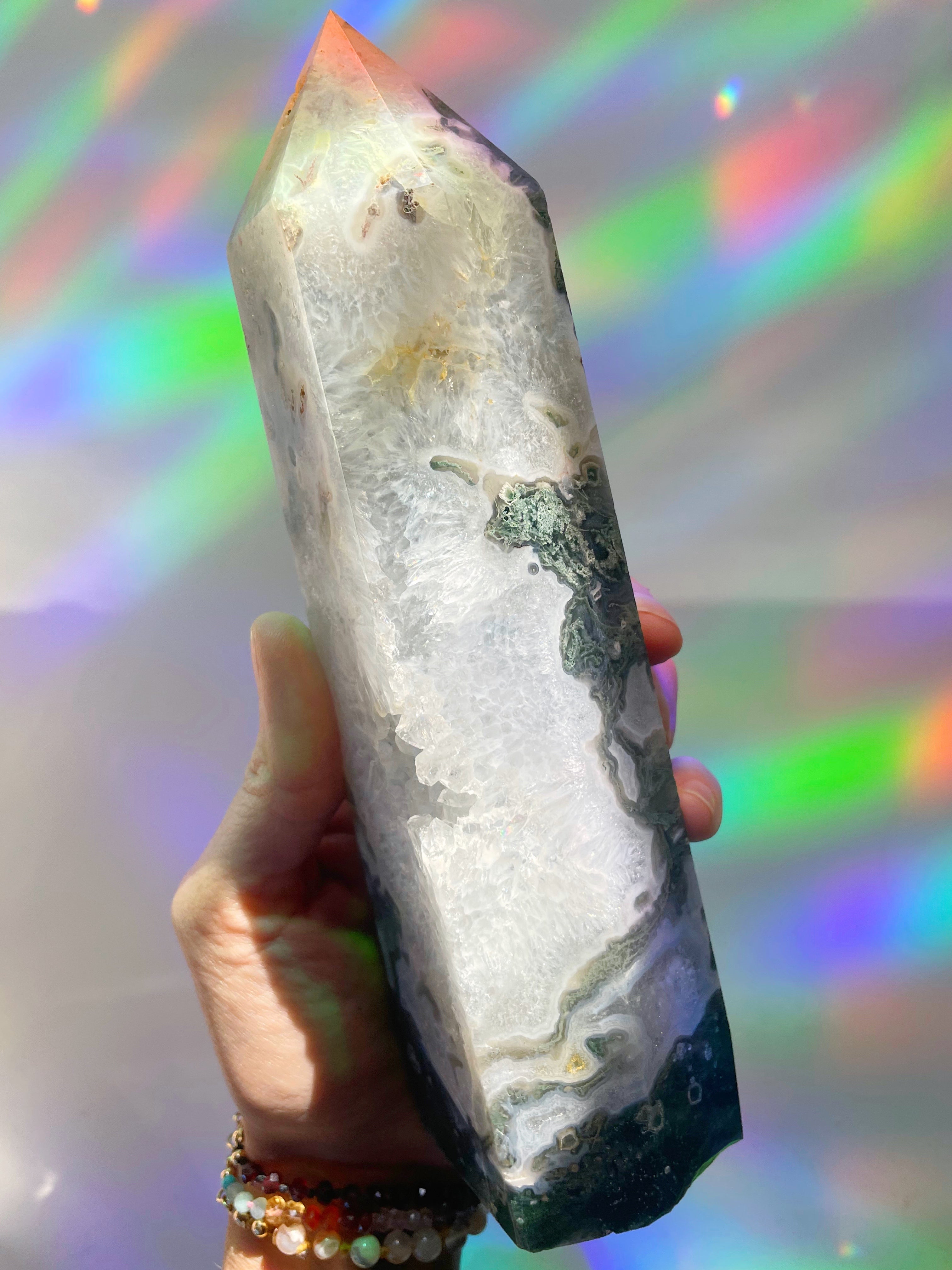 Moss Agate Tower - Baltic Mermaid