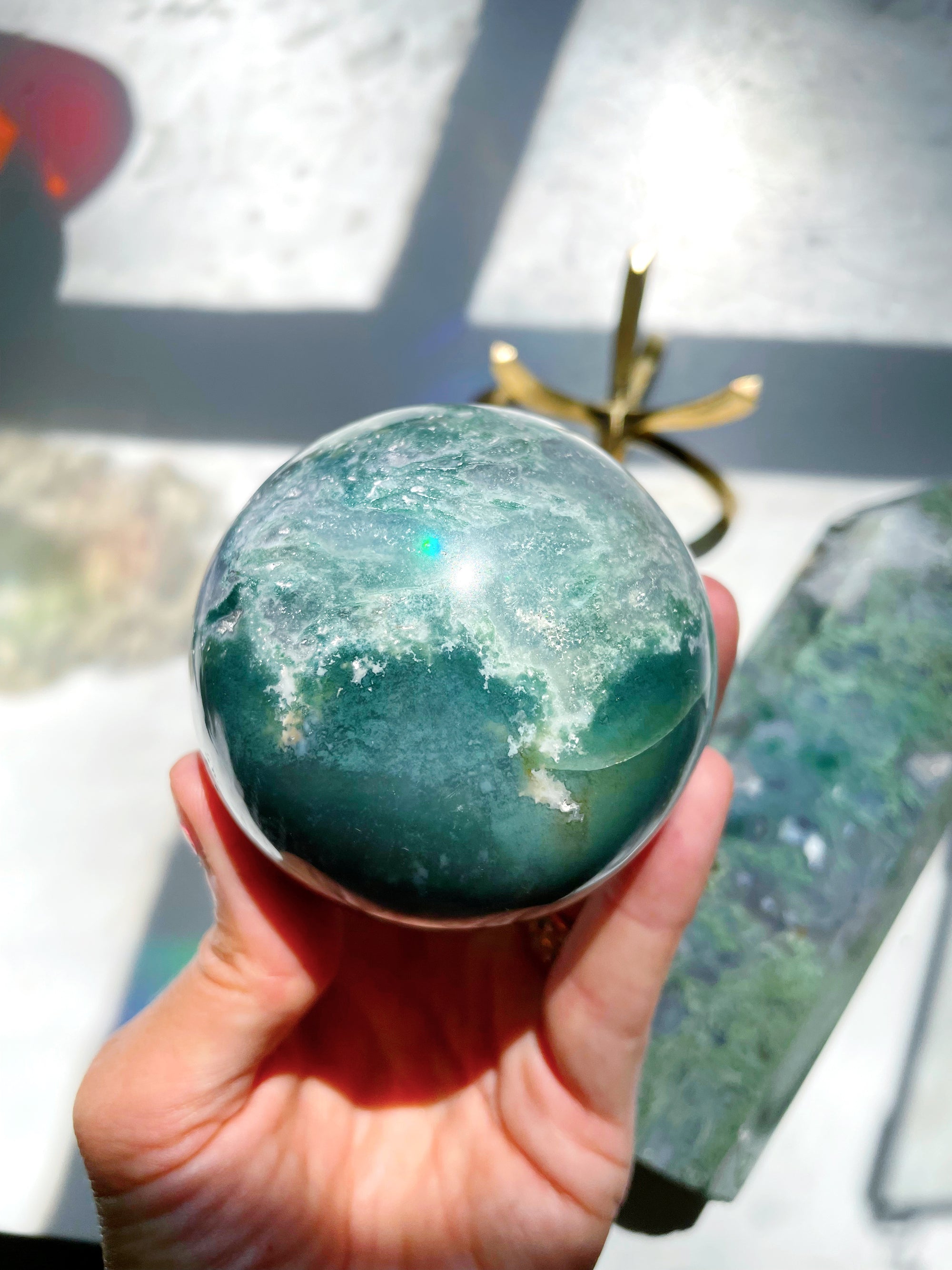 Moss Agate Sphere