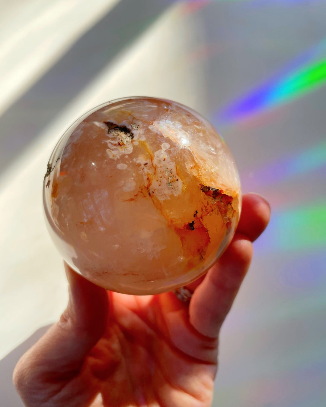 Flower Agate Sphere - Baltic Mermaid