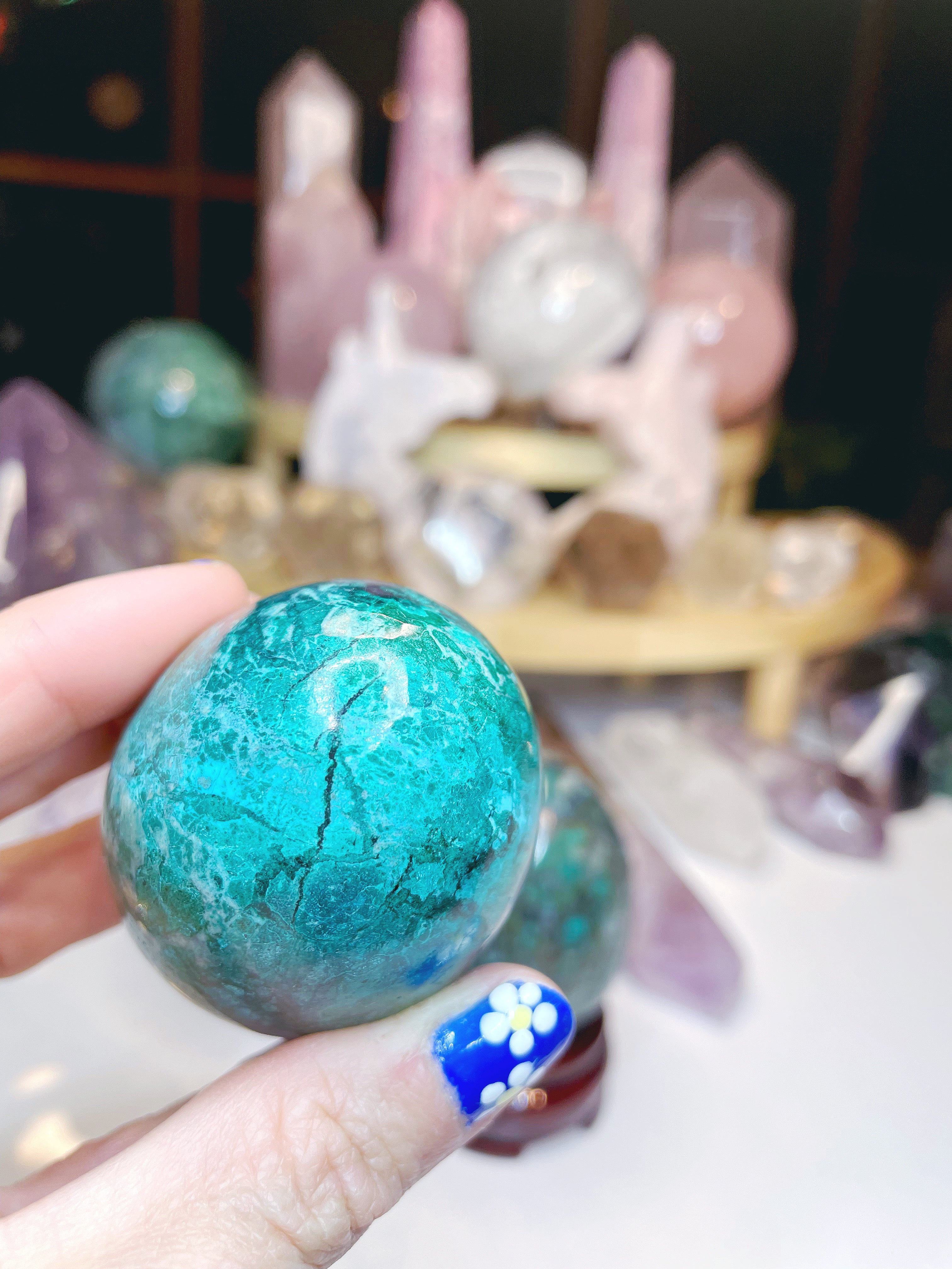 Chrysocolla Egg - Baltic Mermaid