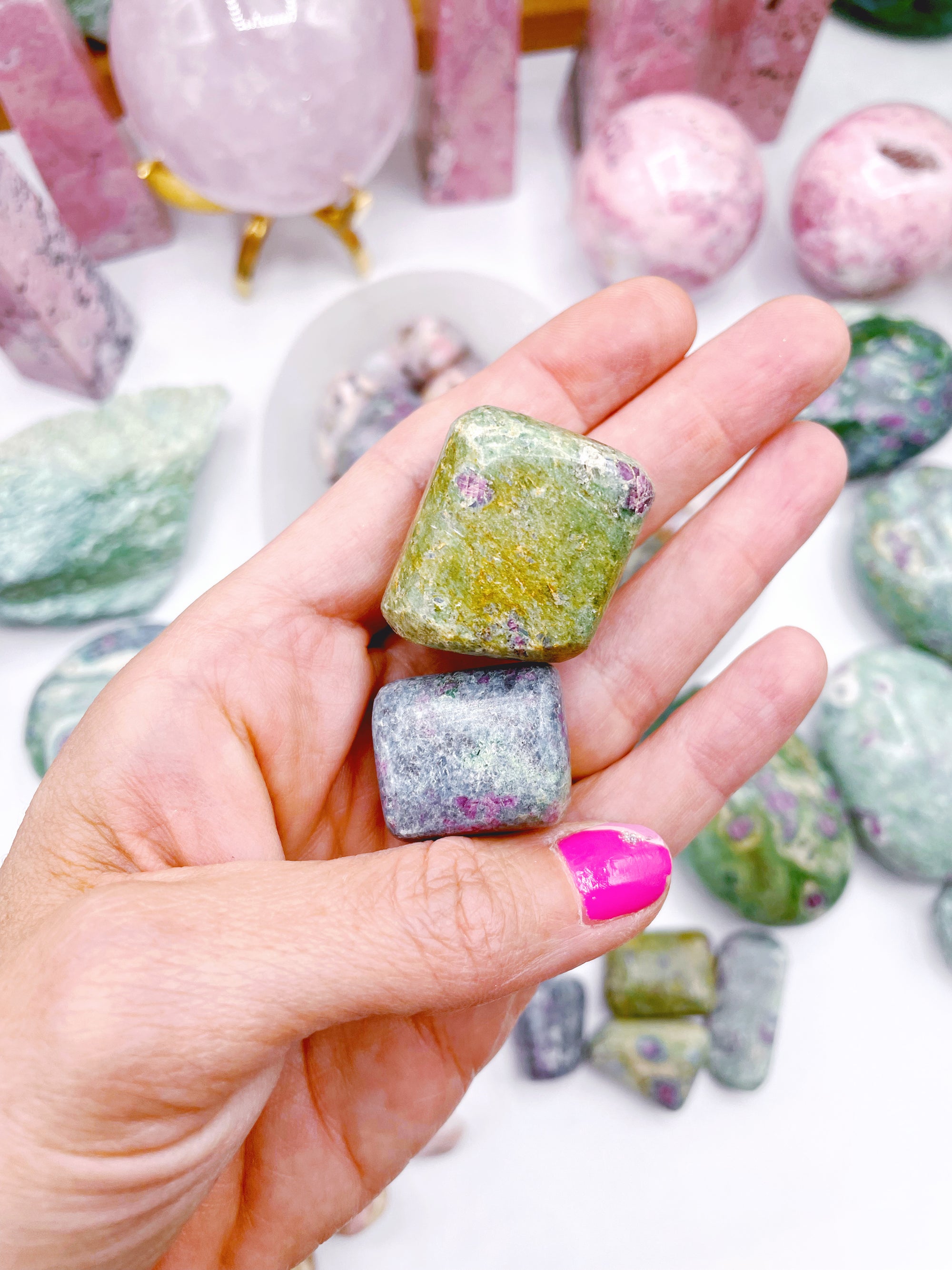 Ruby Fuchsite Tumbled Stones