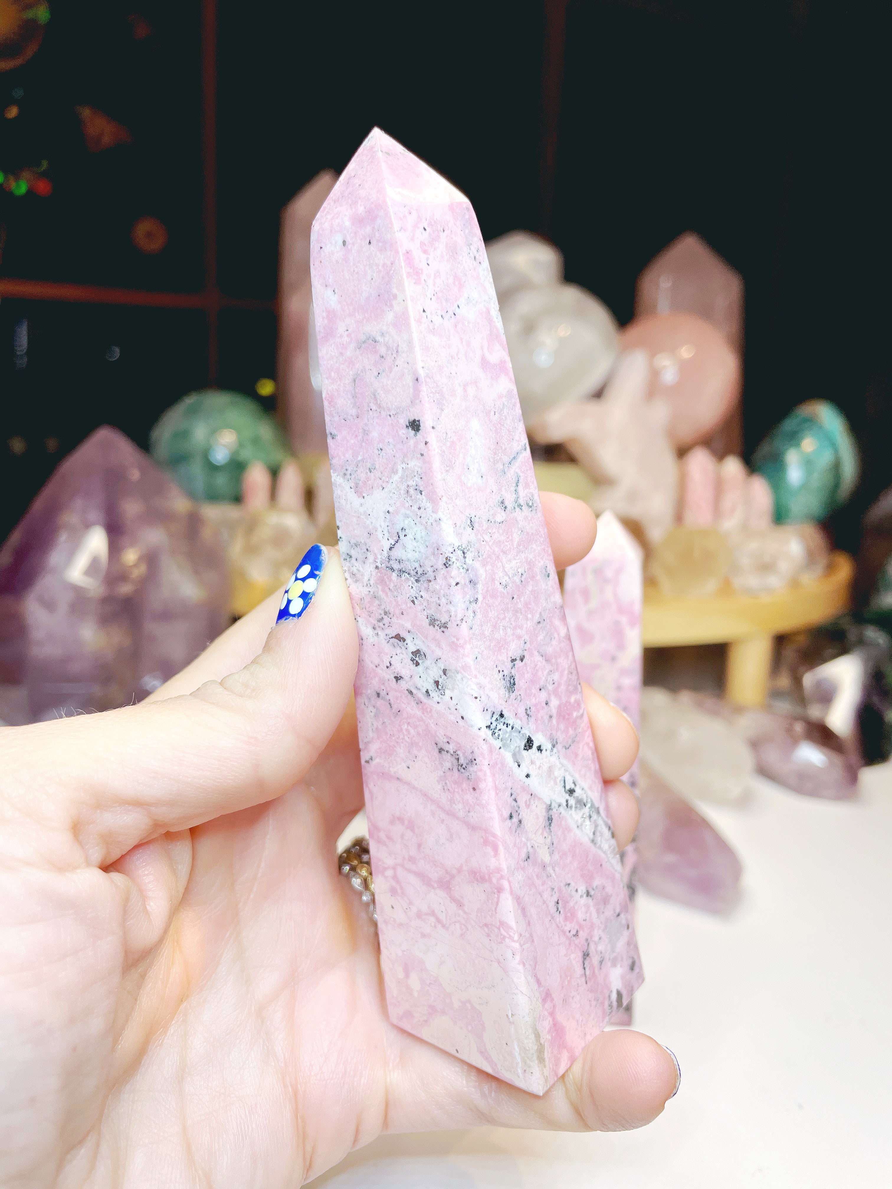 Rhodonite Obelisk - Baltic Mermaid