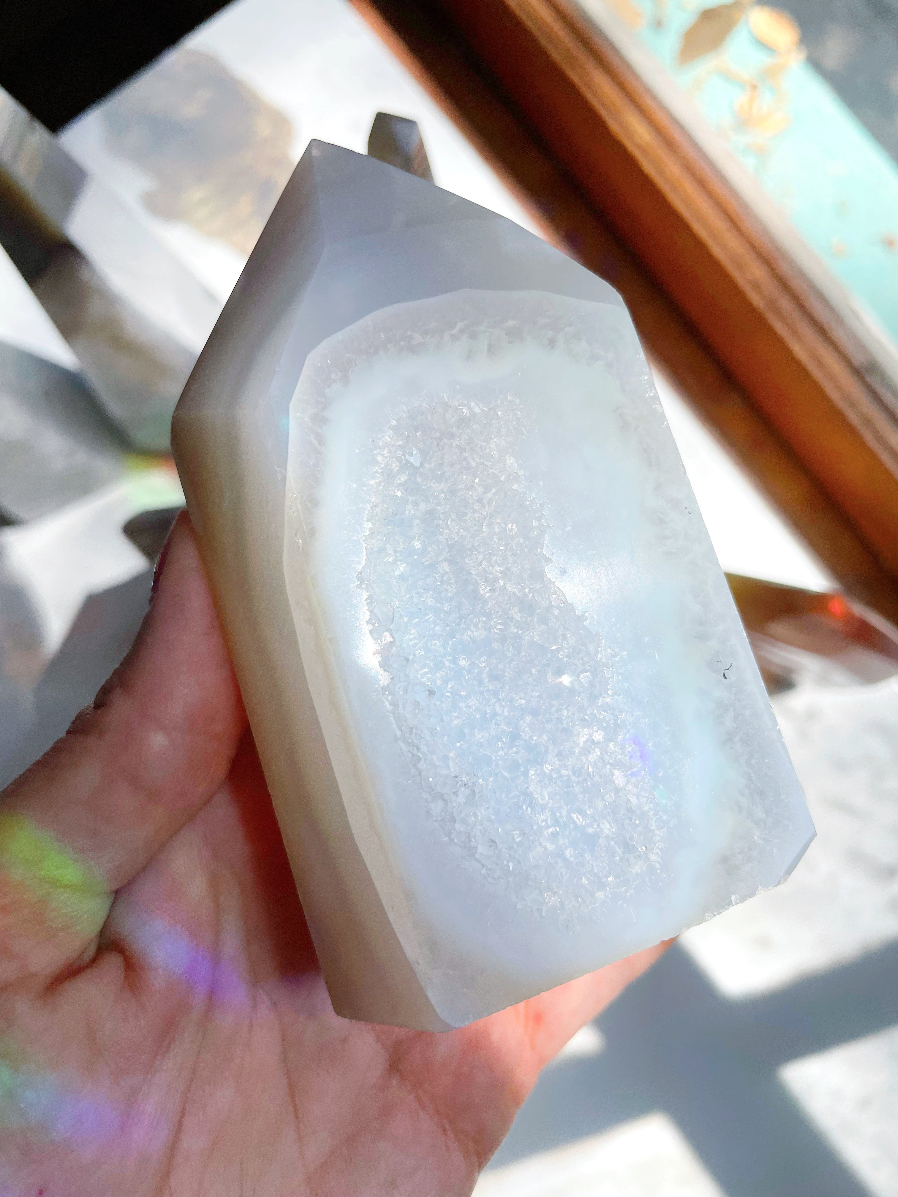 Druzy Agate Tower - Baltic Mermaid