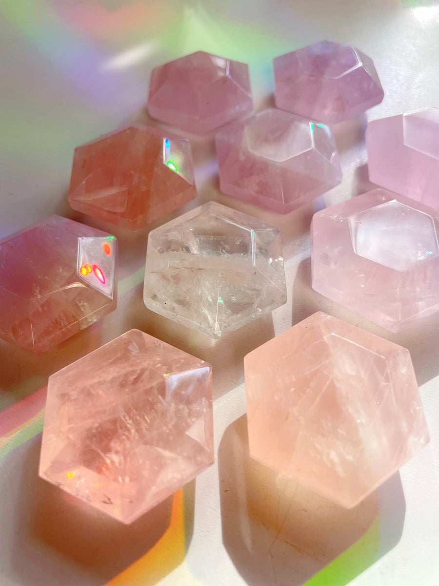 Rose Quartz Hexagons