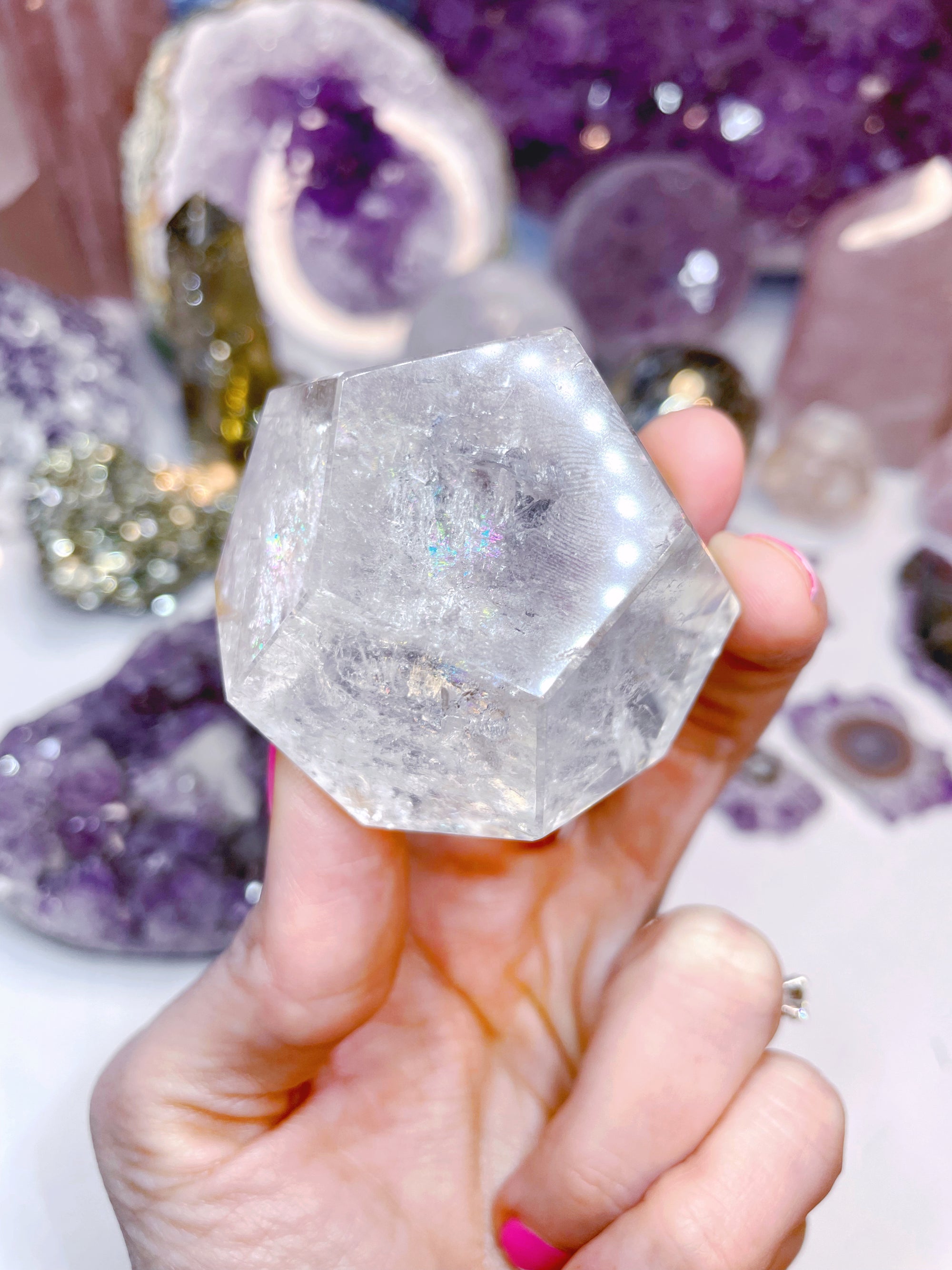 Quartz Dodecahedron w/ Hematoid inclusions