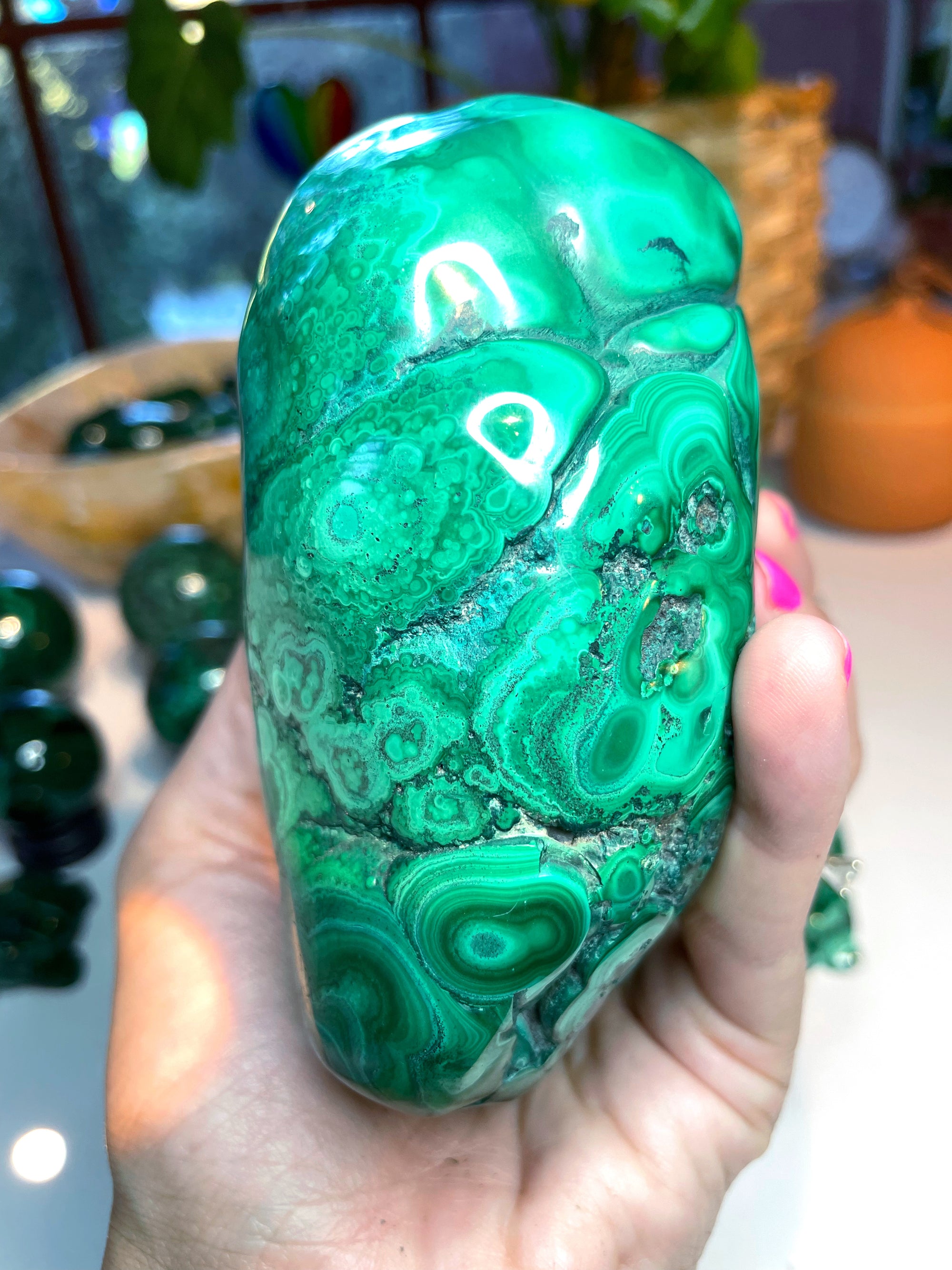 Large Polished Malachite