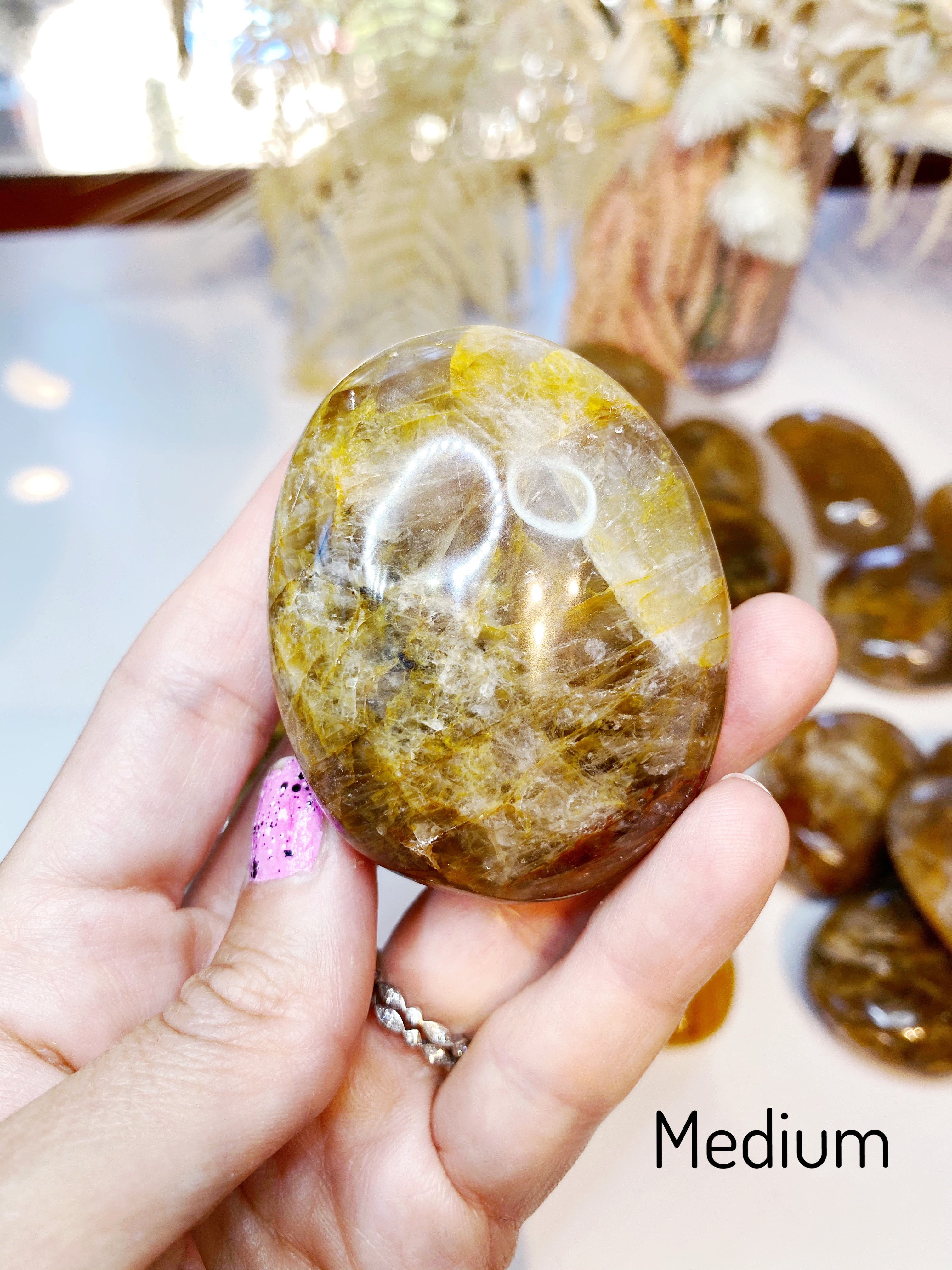 Golden Healer Quartz Palm Stones - Baltic Mermaid