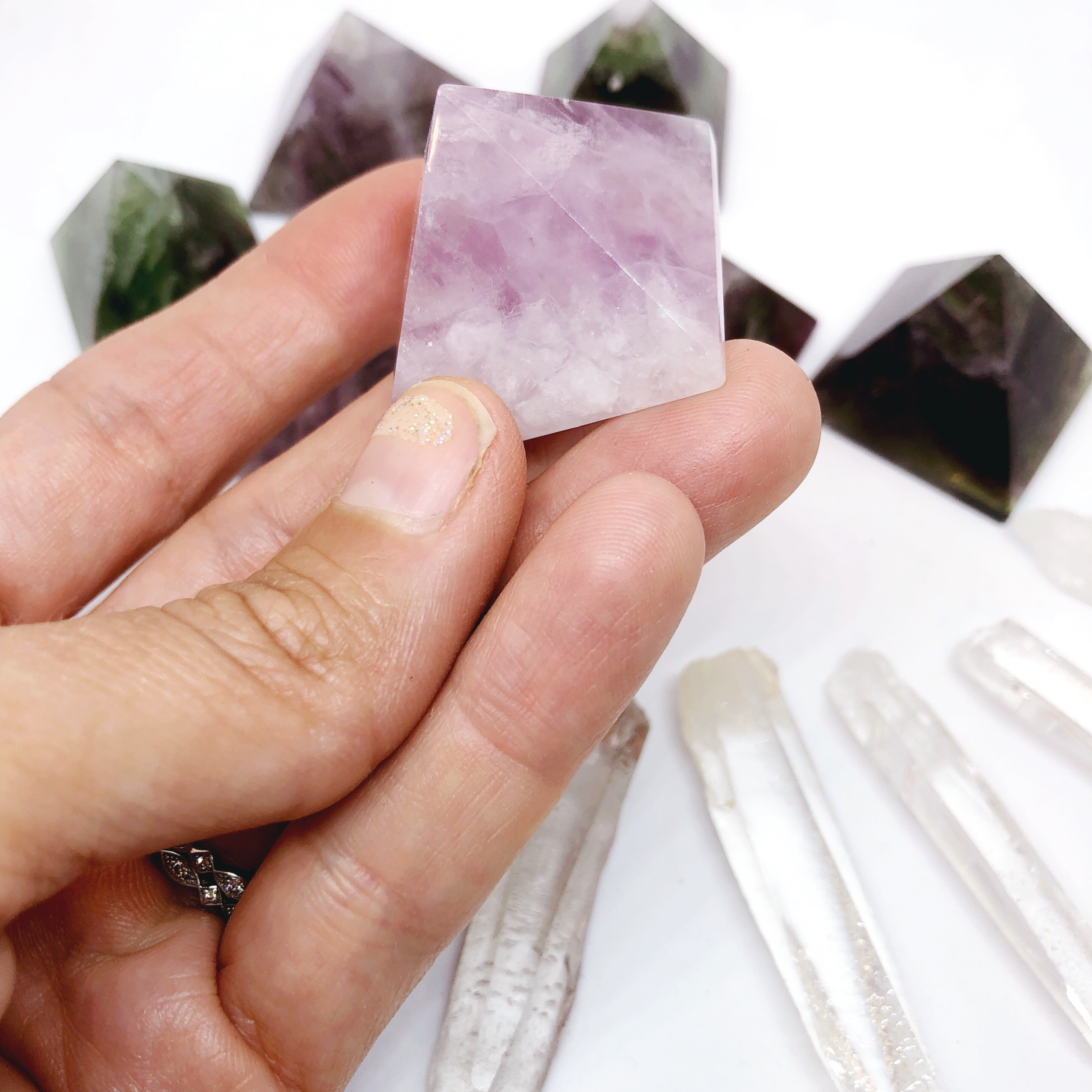 Fluorite Pyramids - Baltic Mermaid