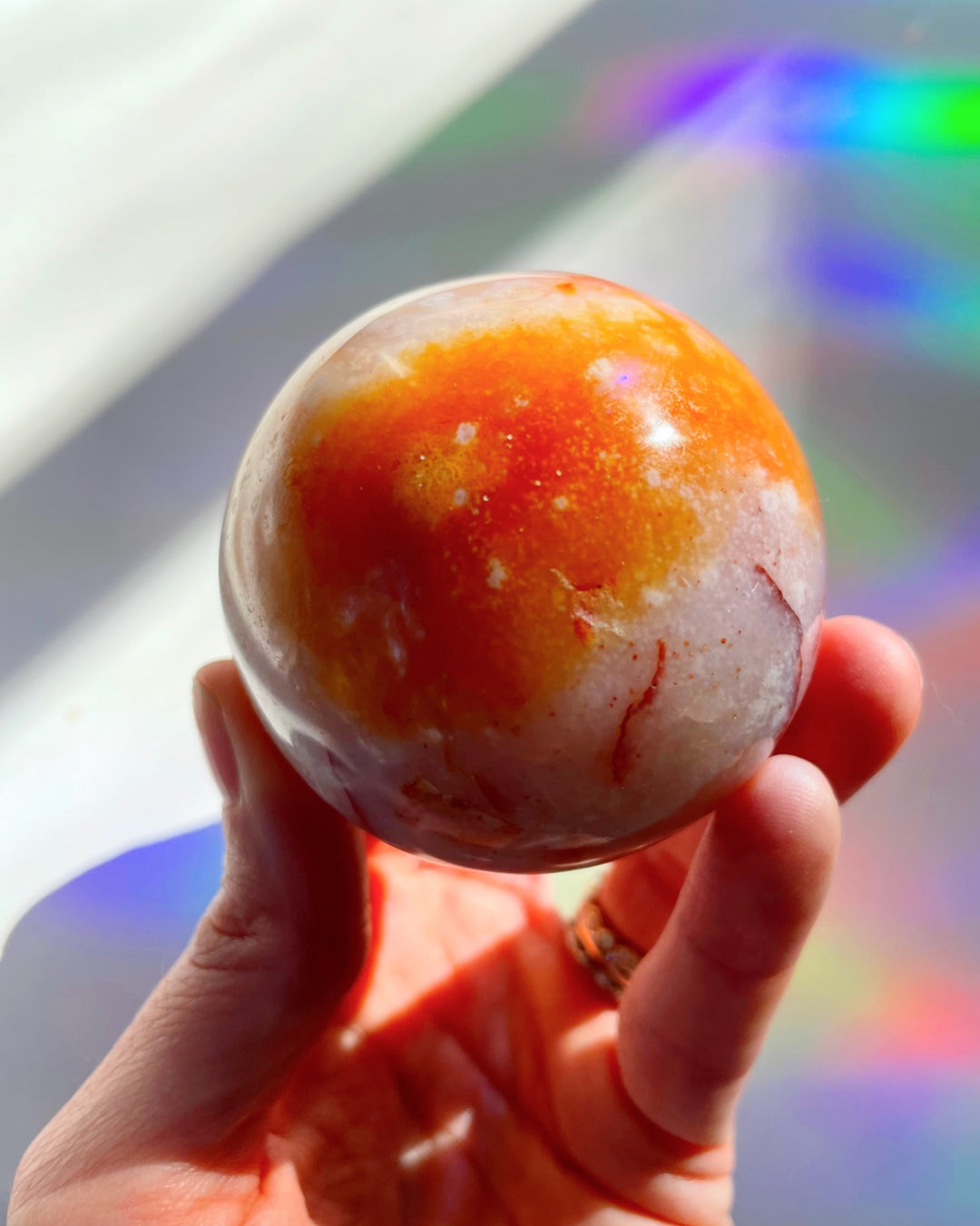 Flower Agate Sphere