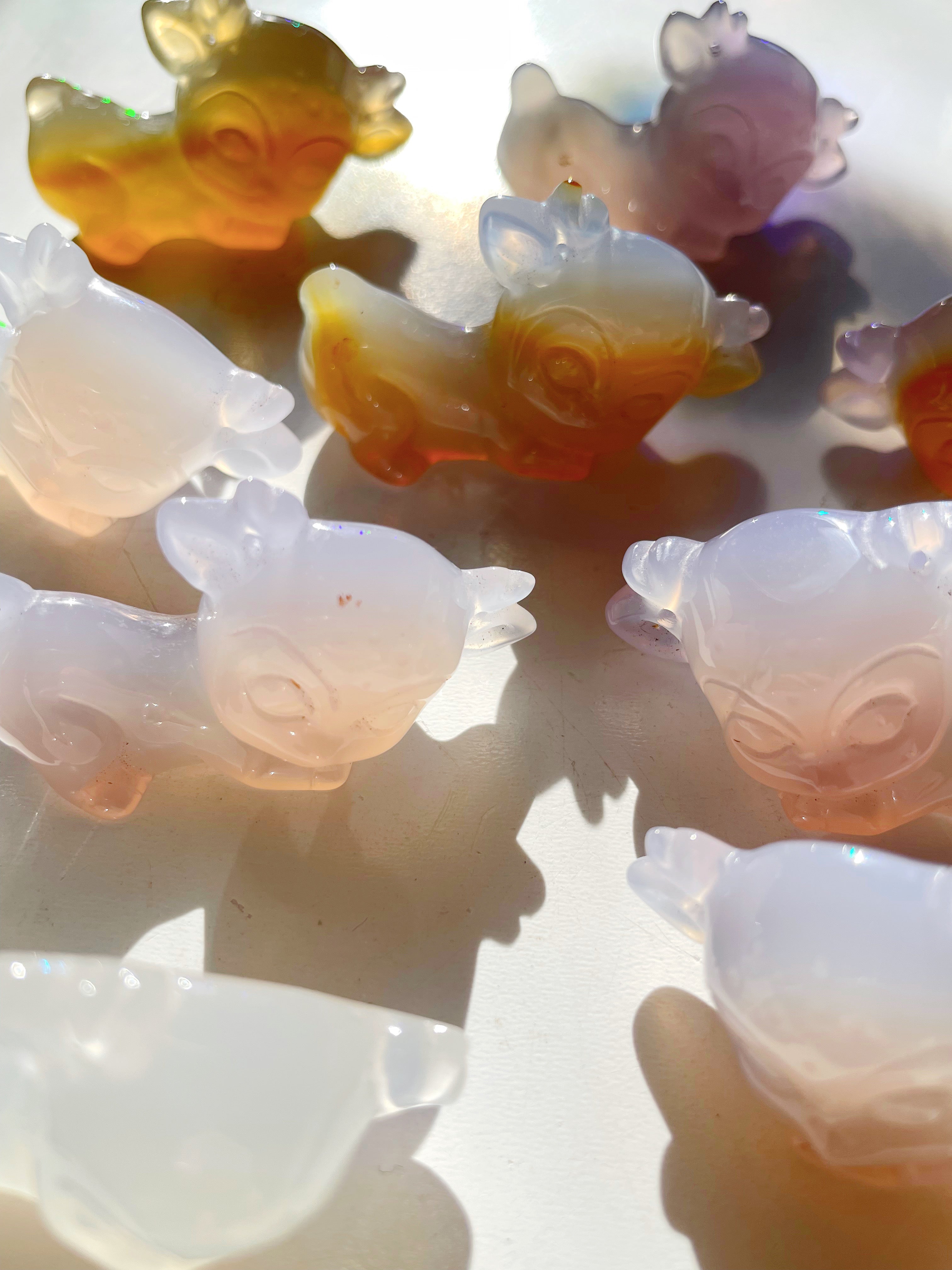 Carved Agate Fawn - Baltic Mermaid